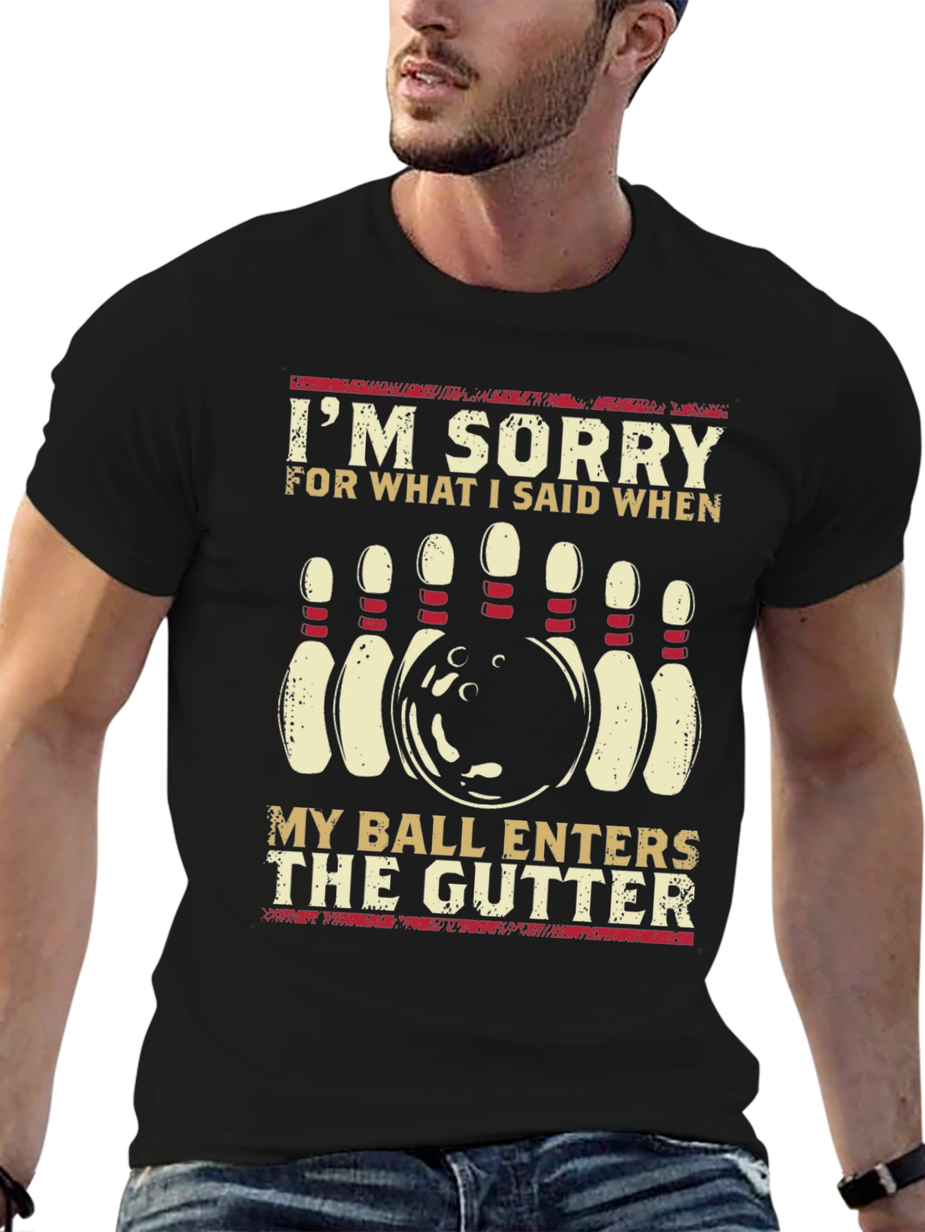 Bowling Humor Graphic T-Shirt