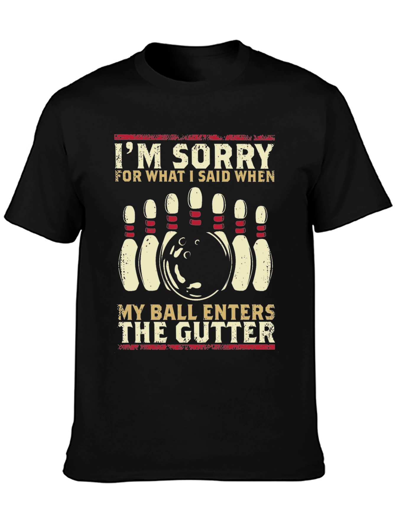 Bowling Humor Graphic T-Shirt