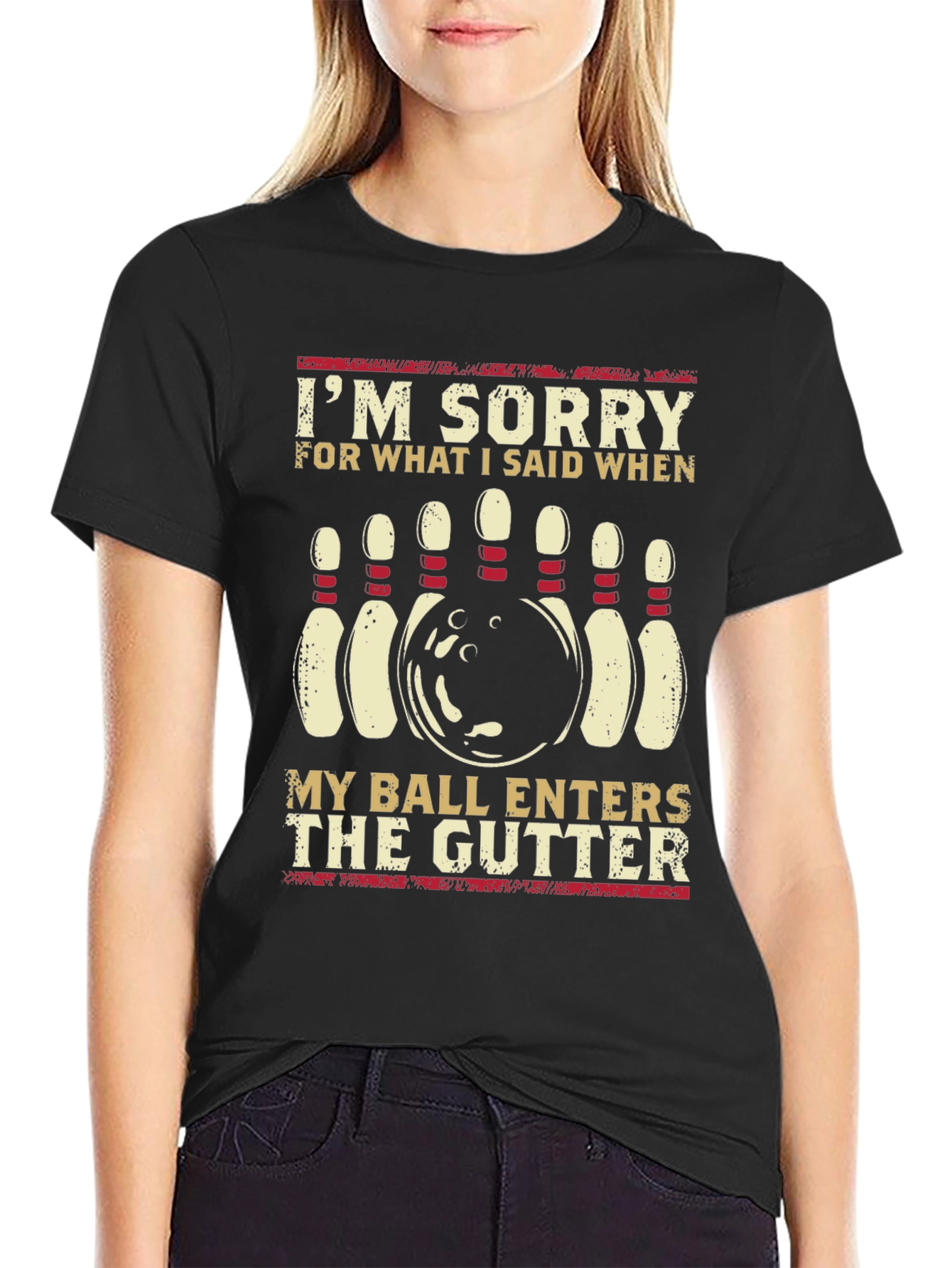 Bowling Humor Graphic T-Shirt