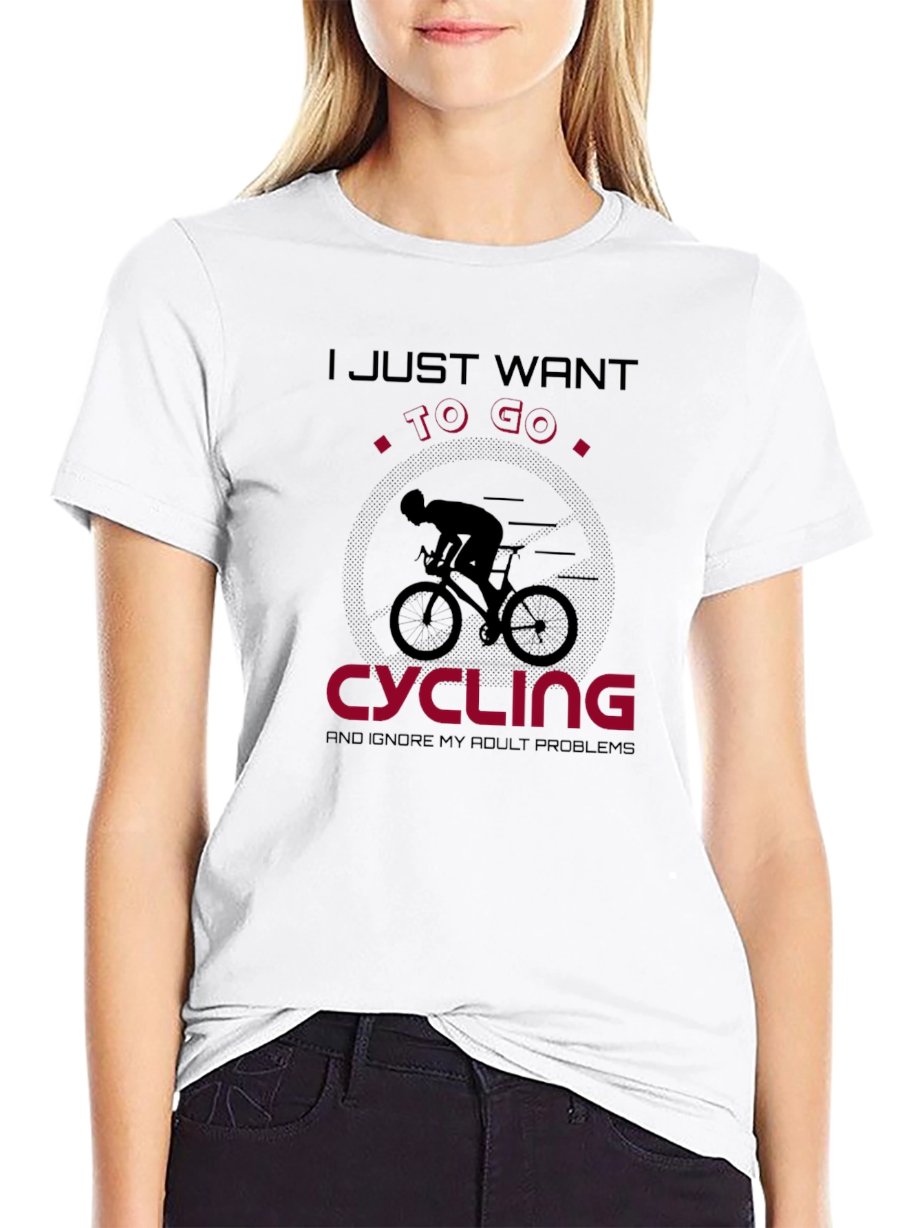 Cycling T-Shirt: Ignore Adult Problems & Go!