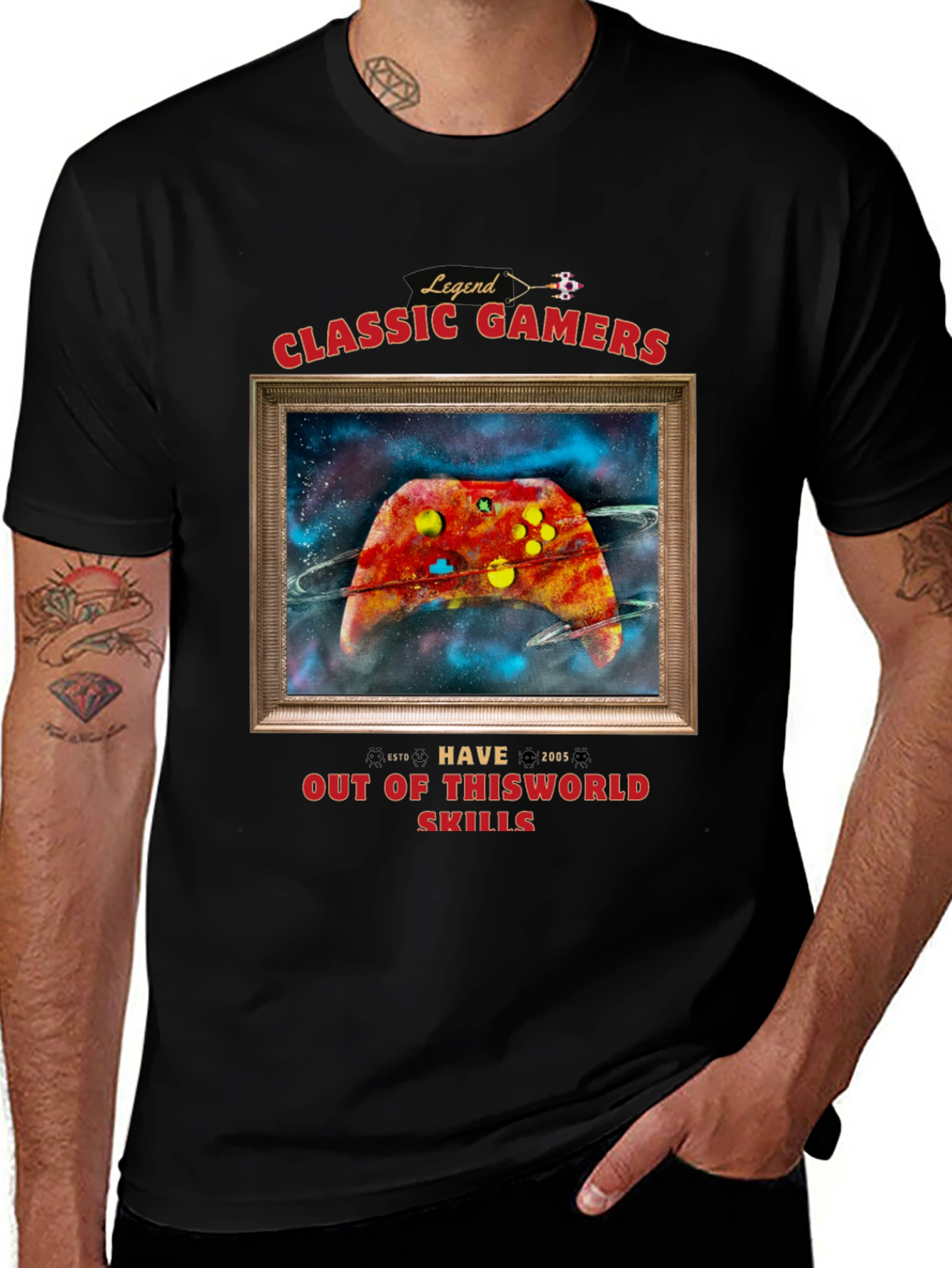 Classic Gamers Black T-Shirt