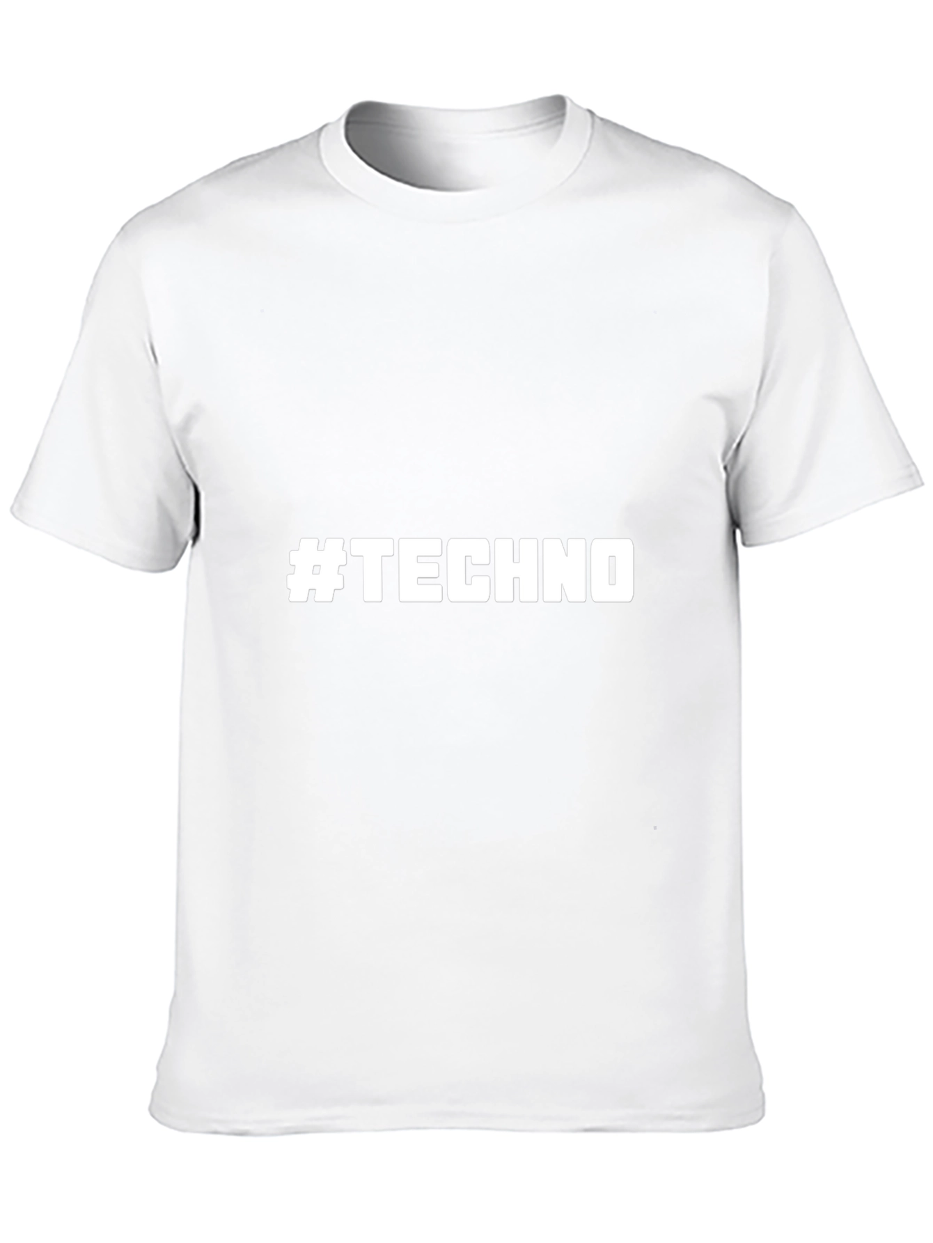 #TECHNO Graphic T-Shirt - Stylish Black Tee