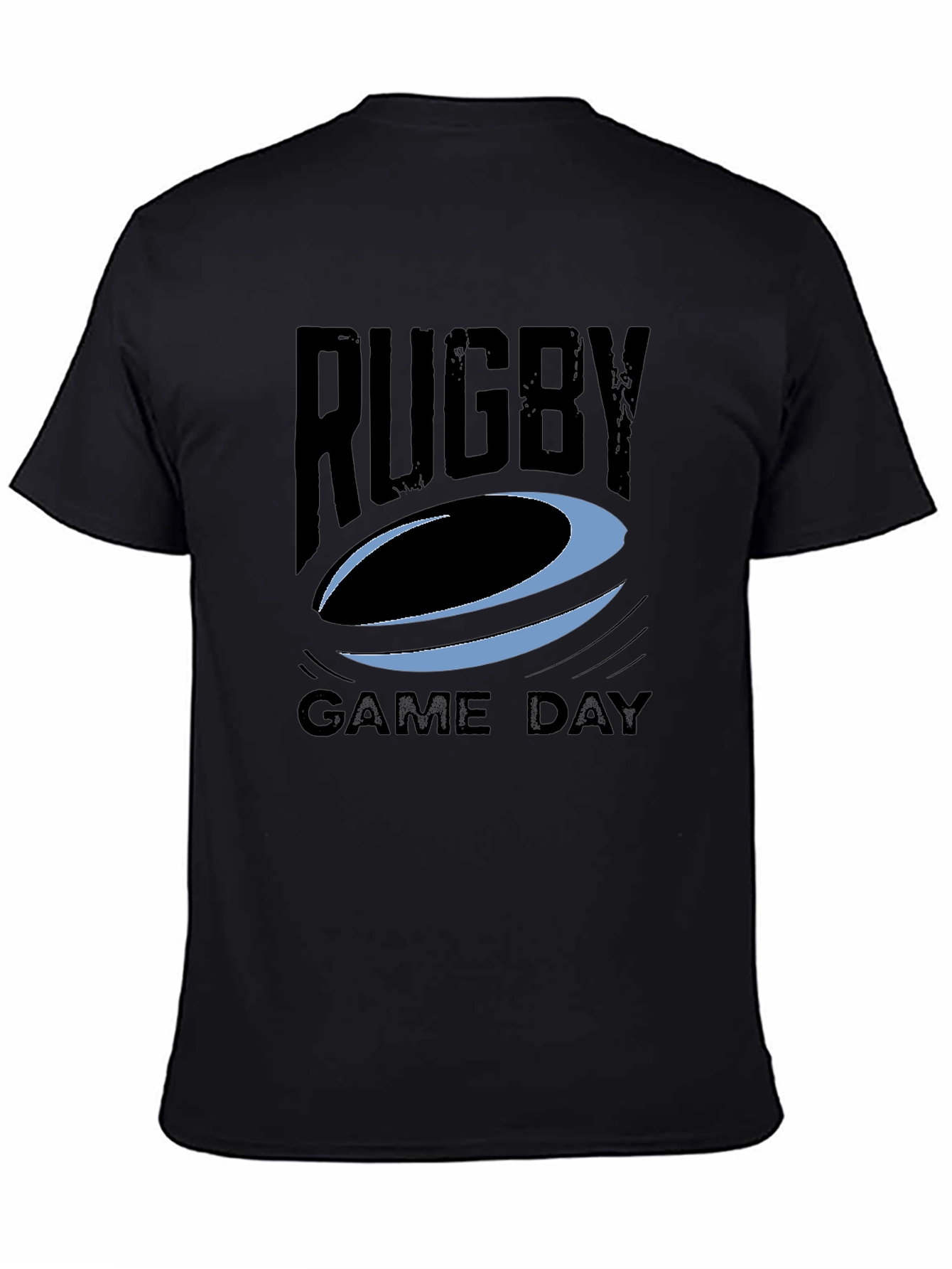 Rugby Game Day Graphic Tee - Black