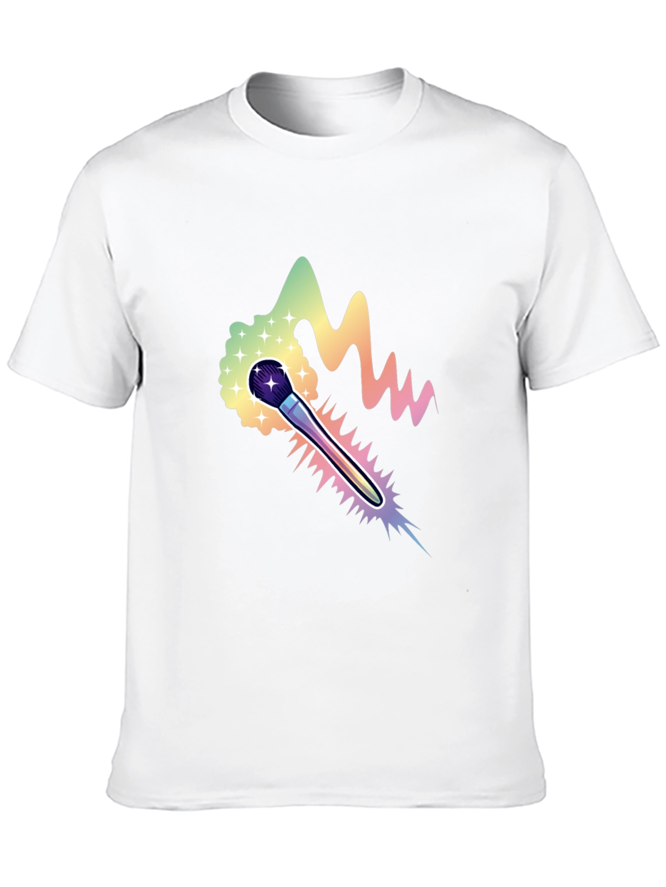 Rainbow Brush Graphic T-Shirt