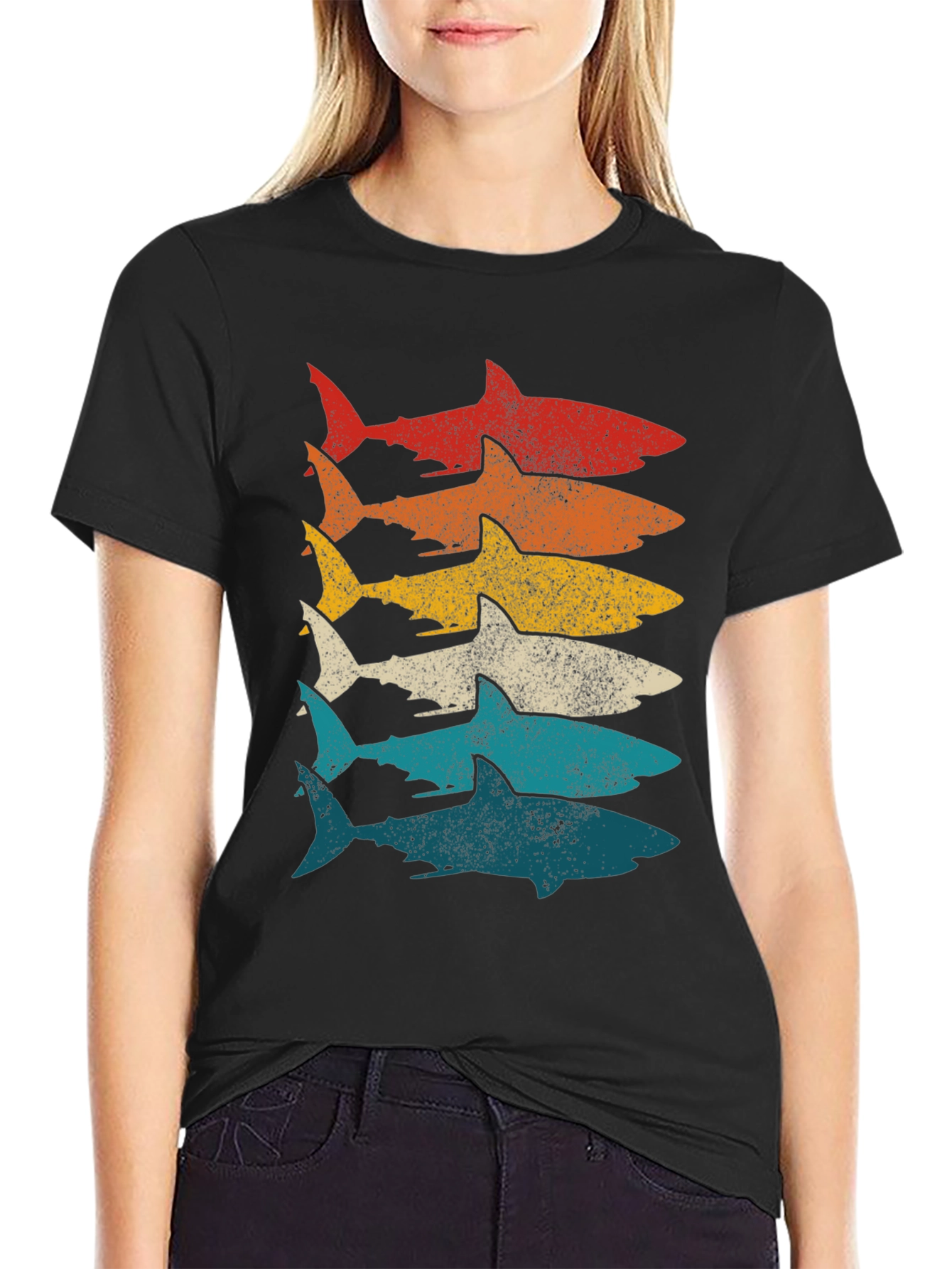 Retro Shark Stack T-Shirt