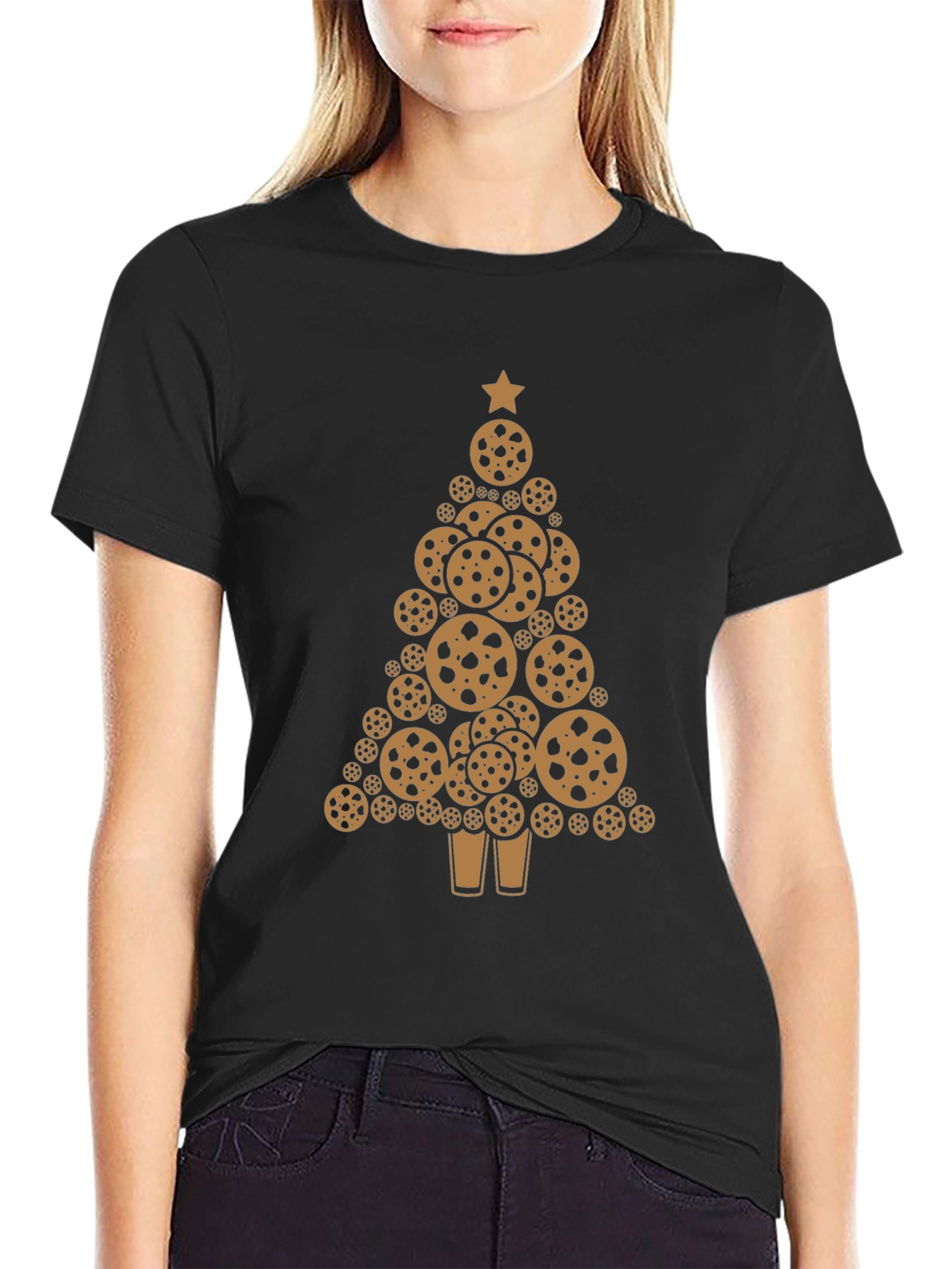 Cookie Christmas Tree Graphic T-Shirt