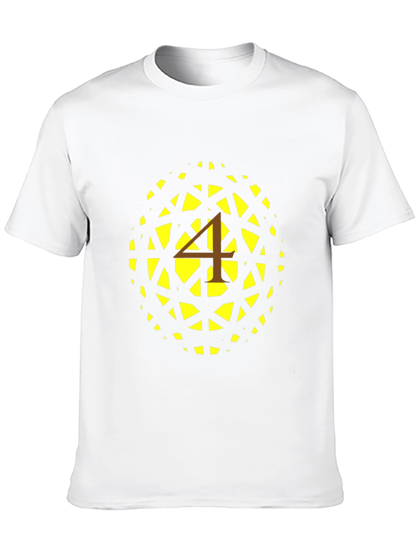 Geometric Sphere Tee - Modern Number 4 Design