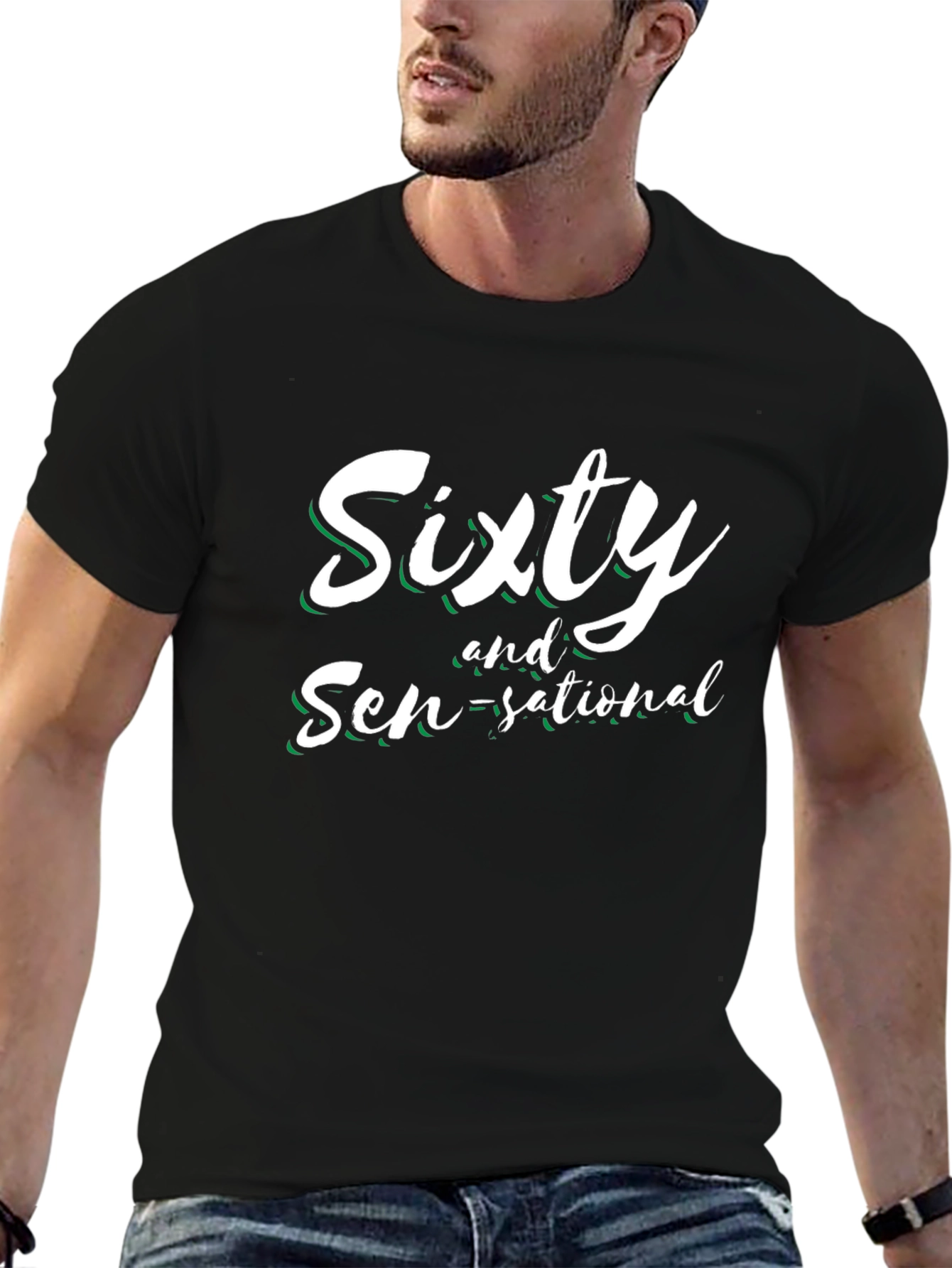 Sixty and Sen-sational Black Graphic Tee