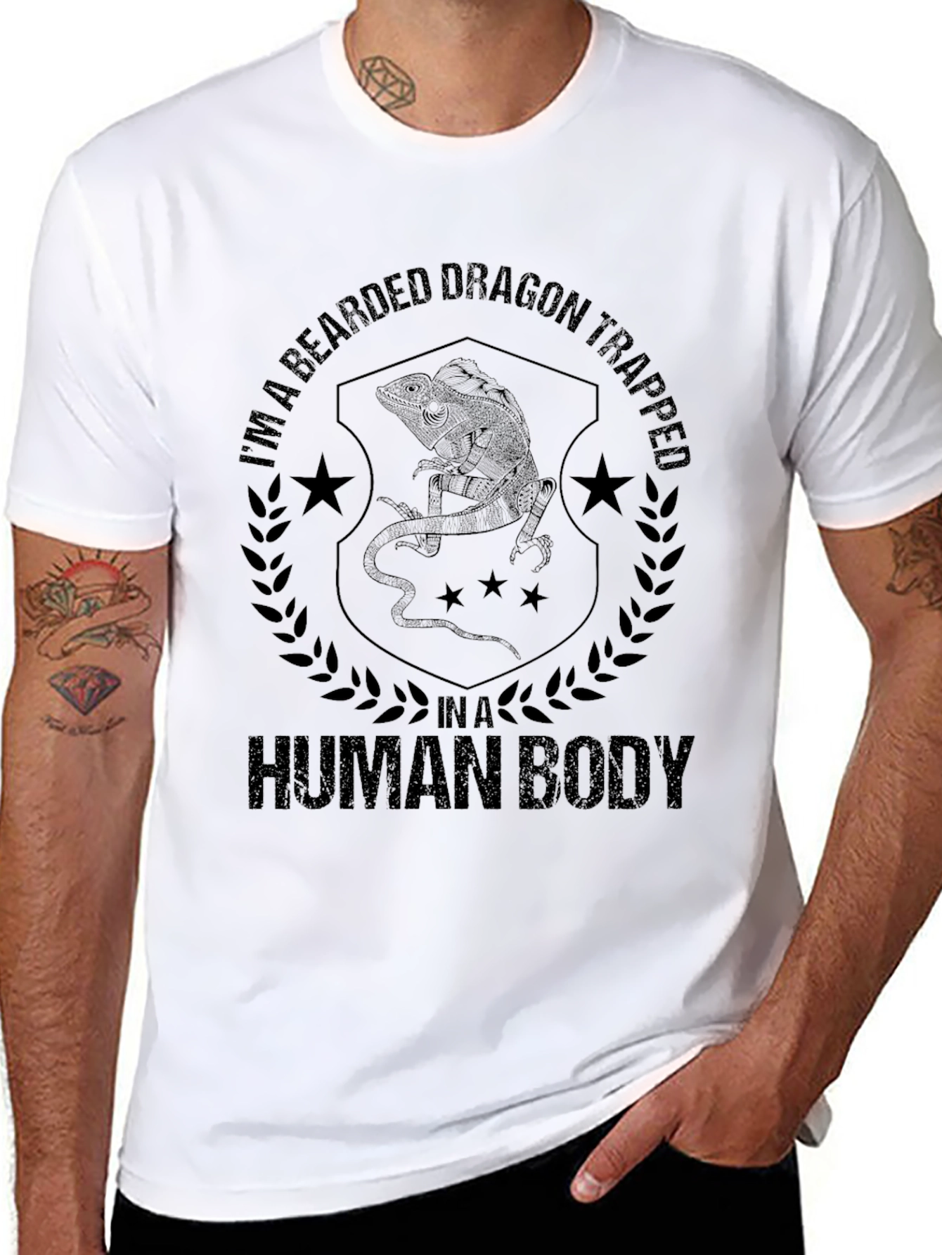 Bearded Dragon Trapped in a Human Body Graphic Tee
