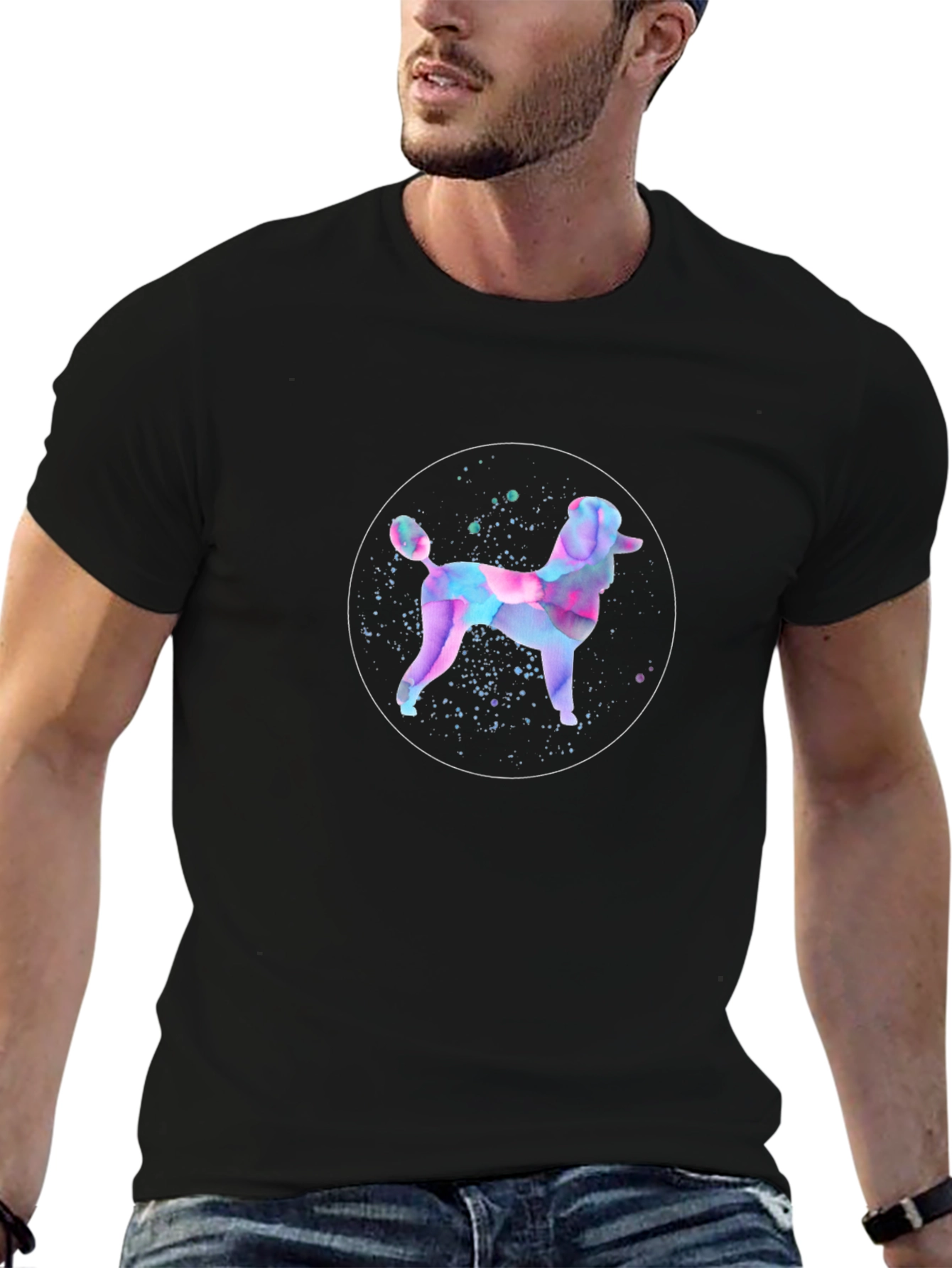 Abstract Poodle Graphic Tee - Trendy Menswear