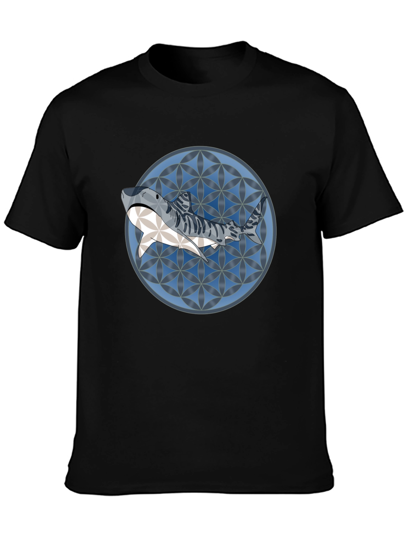 Shark Pattern Graphic T-Shirt - Stylish Mens Tee