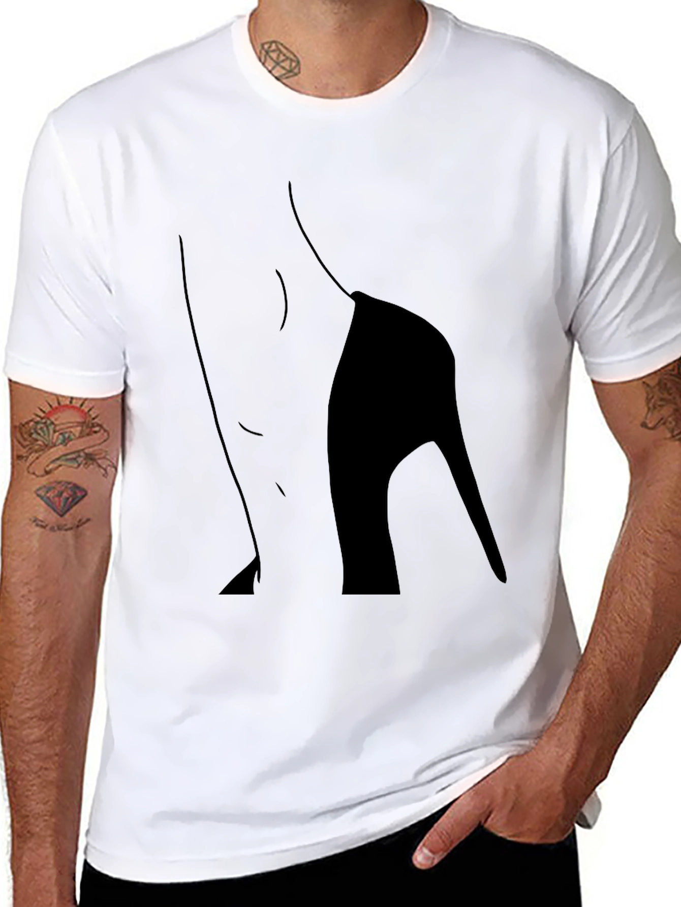 Black High Heel Graphic Tee