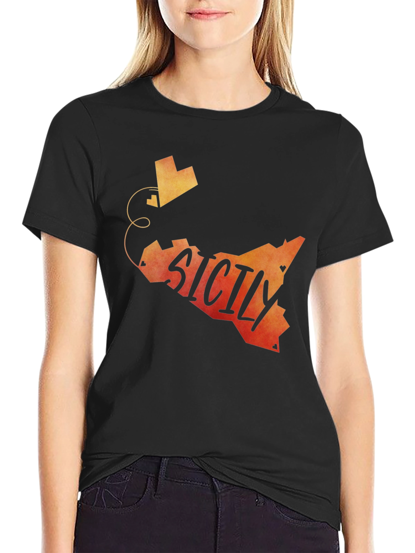 Sicily Map Graphic Tee - Stylish Travel Shirt