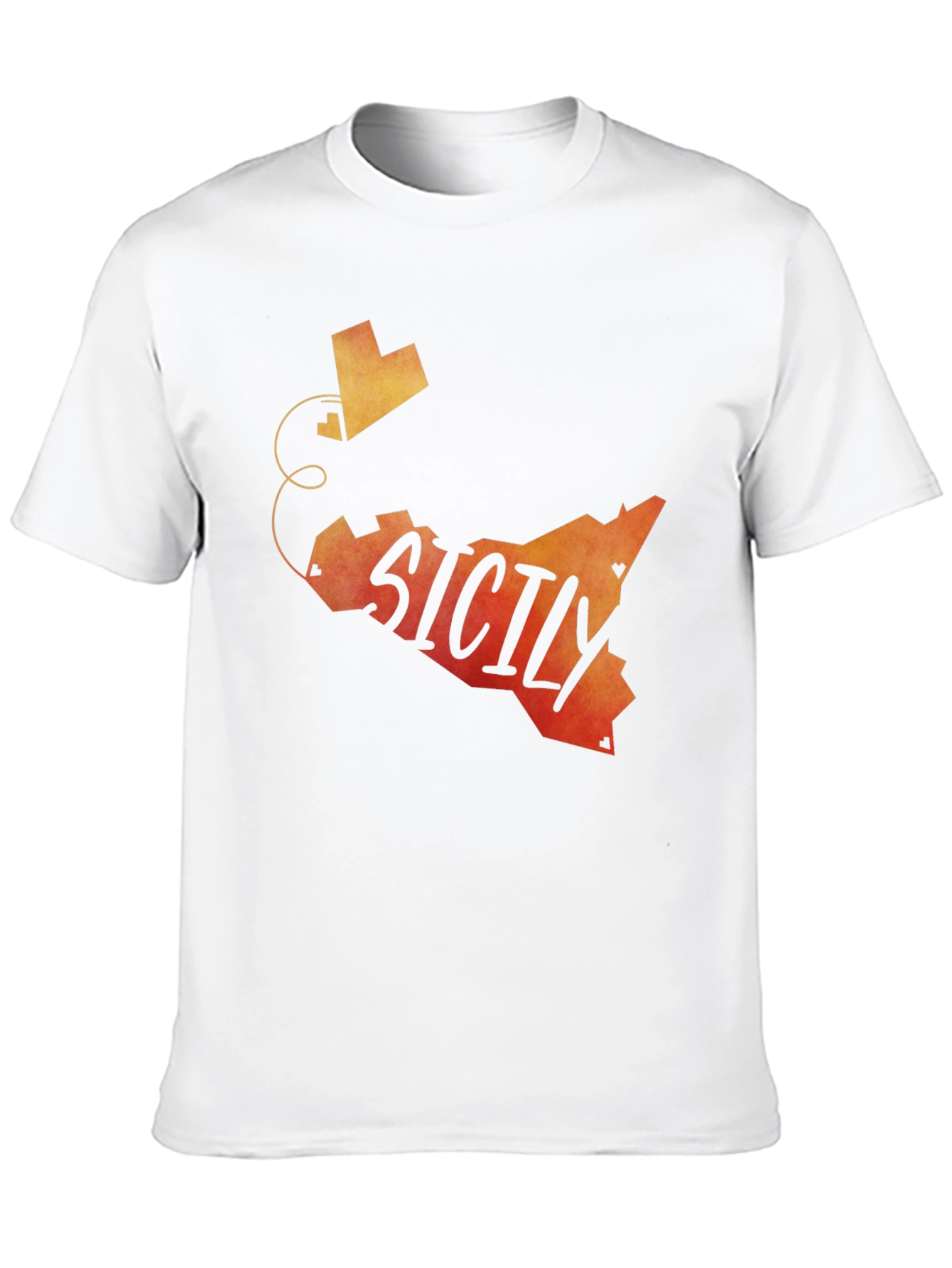 Sicily Map Graphic Tee - Stylish Travel Shirt