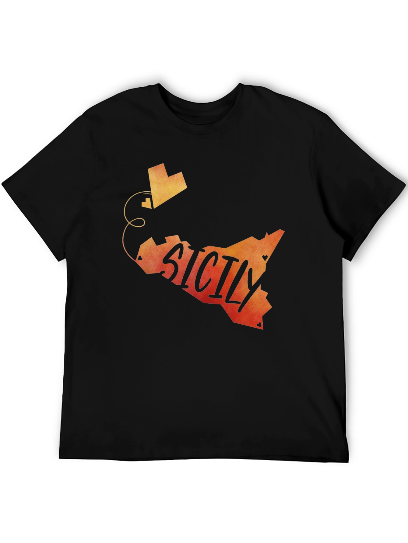 Sicily Map Graphic Tee - Stylish Travel Shirt