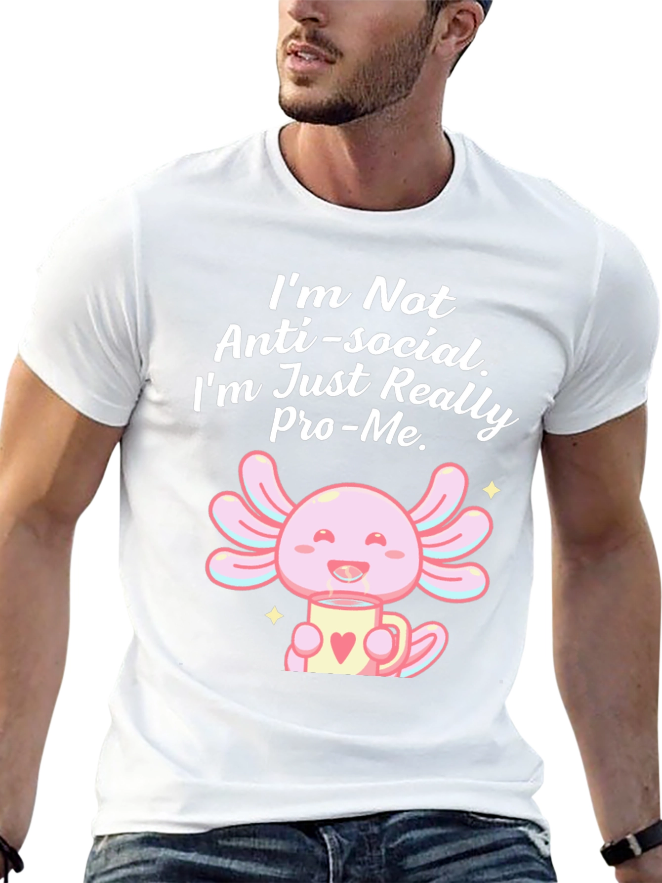 Anti-Social Pro-Me Axolotl Graphic Tee