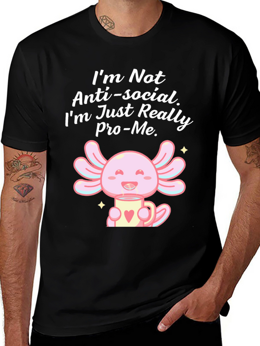Anti-Social Pro-Me Axolotl Graphic Tee