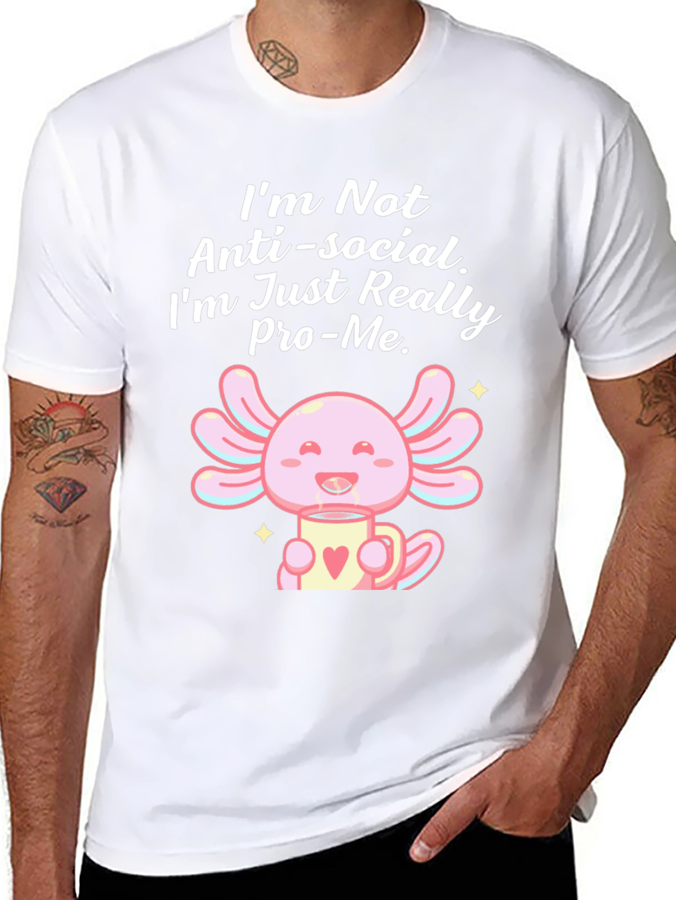 Anti-Social Pro-Me Axolotl Graphic Tee