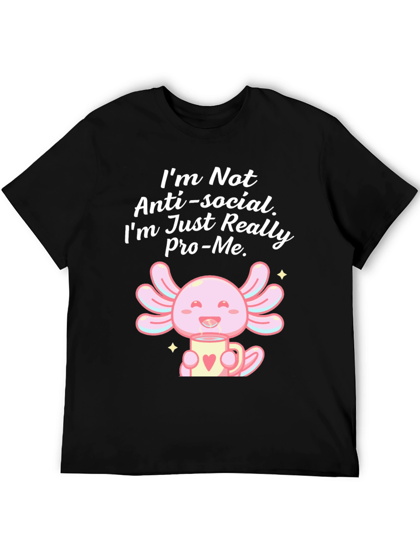 Anti-Social Pro-Me Axolotl Graphic Tee