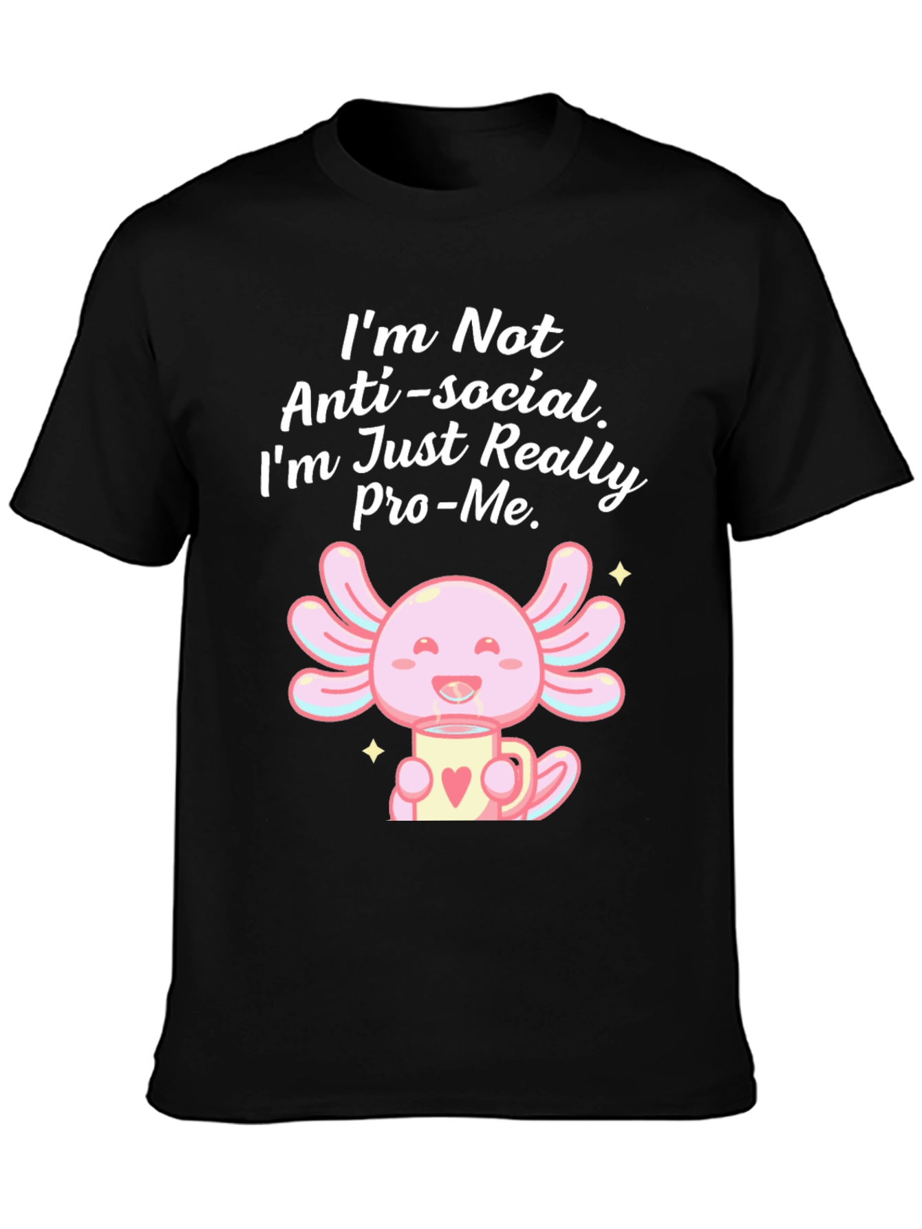 Anti-Social Pro-Me Axolotl Graphic Tee
