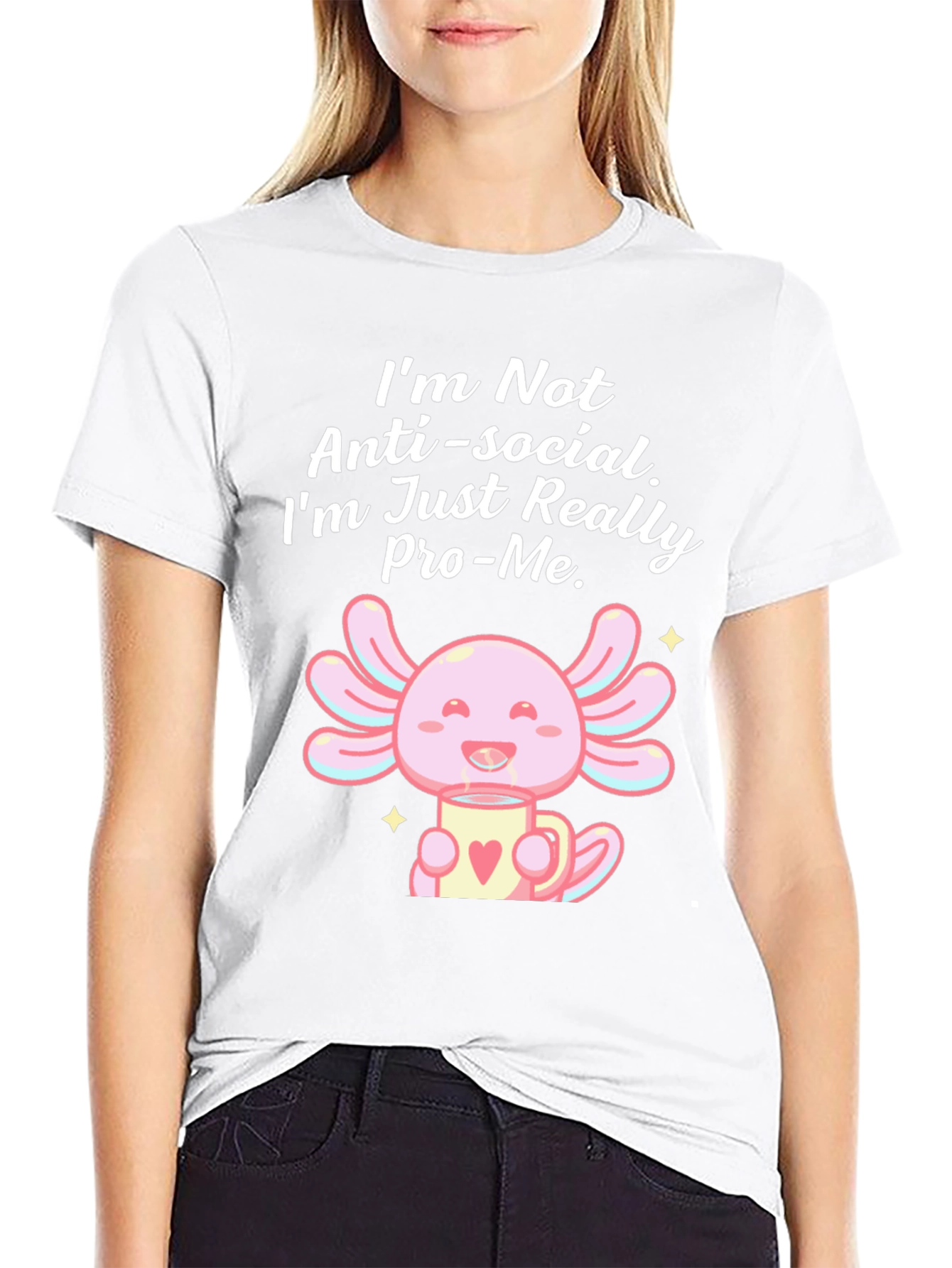 Anti-Social Pro-Me Axolotl Graphic Tee