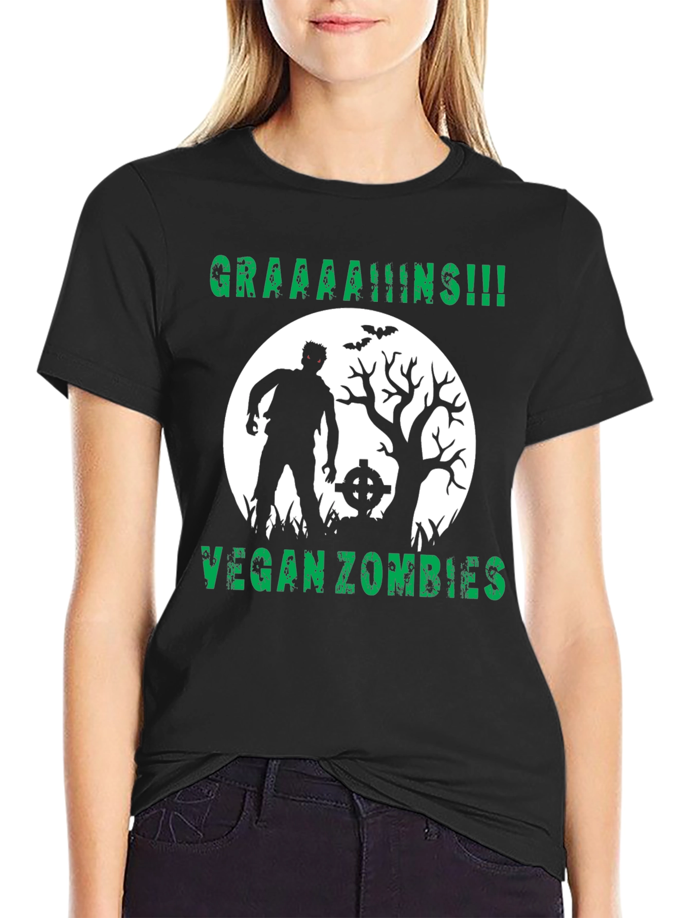Vegan Zombie T-Shirt - Graaaaains!