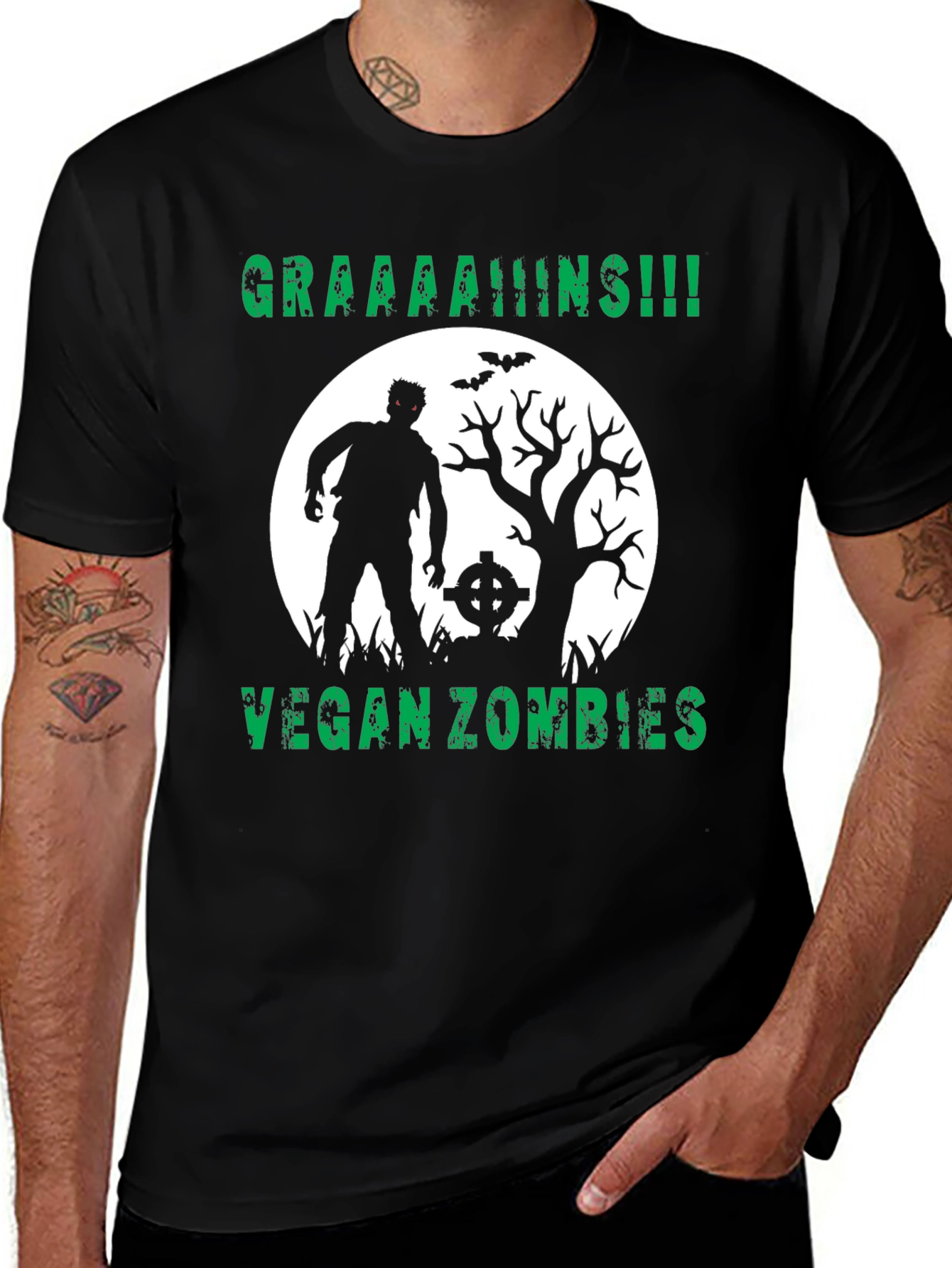 Vegan Zombie T-Shirt - Graaaaains!