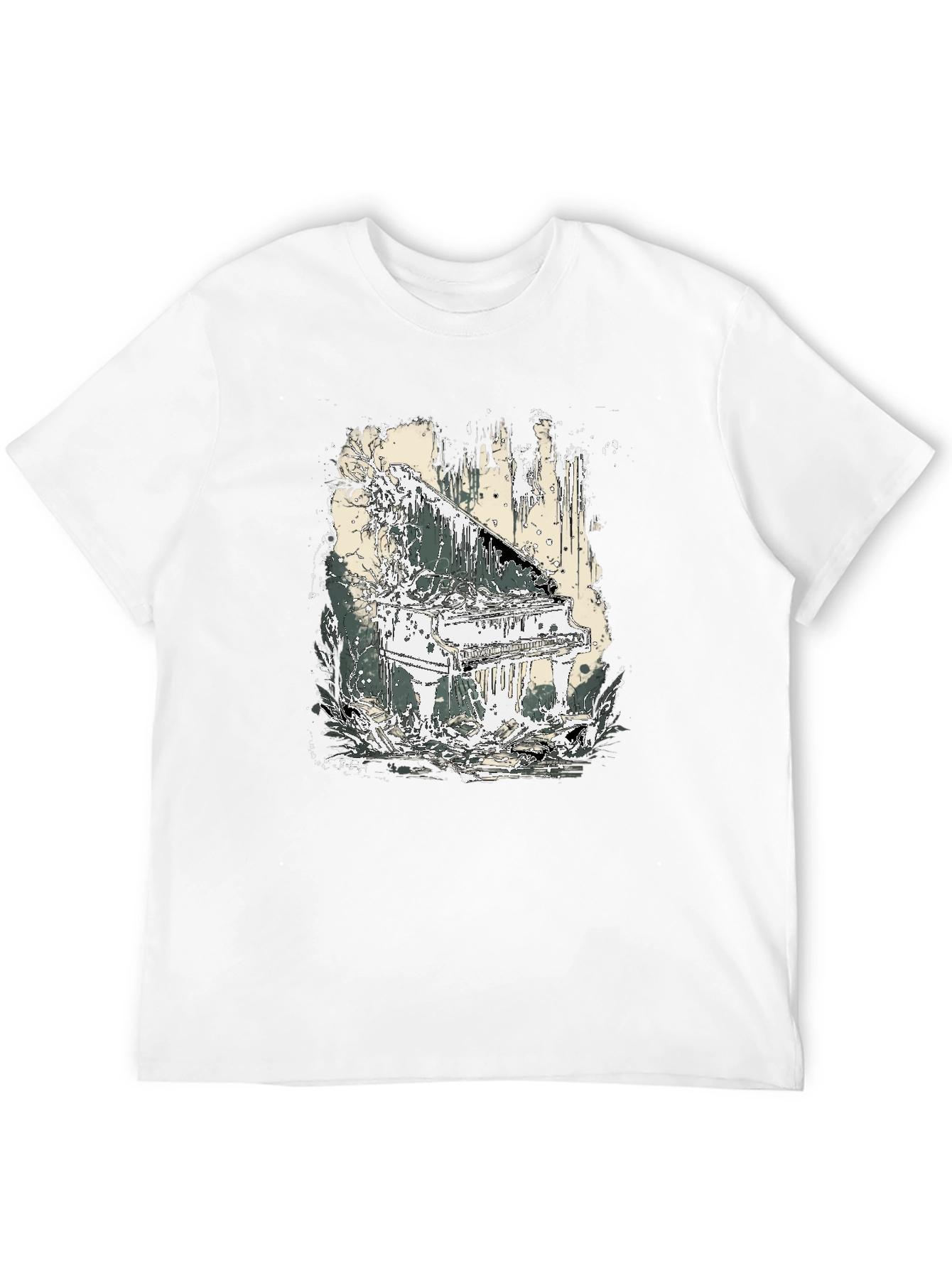 Piano Art Black T-Shirt