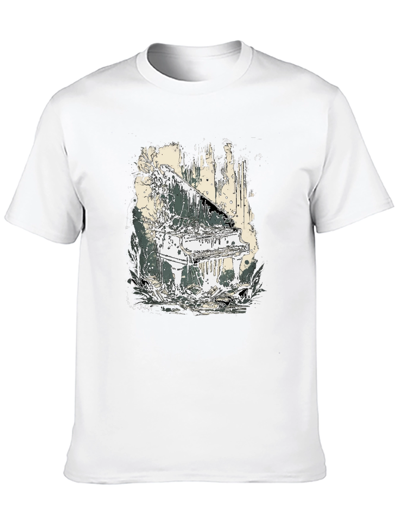 Piano Art Black T-Shirt