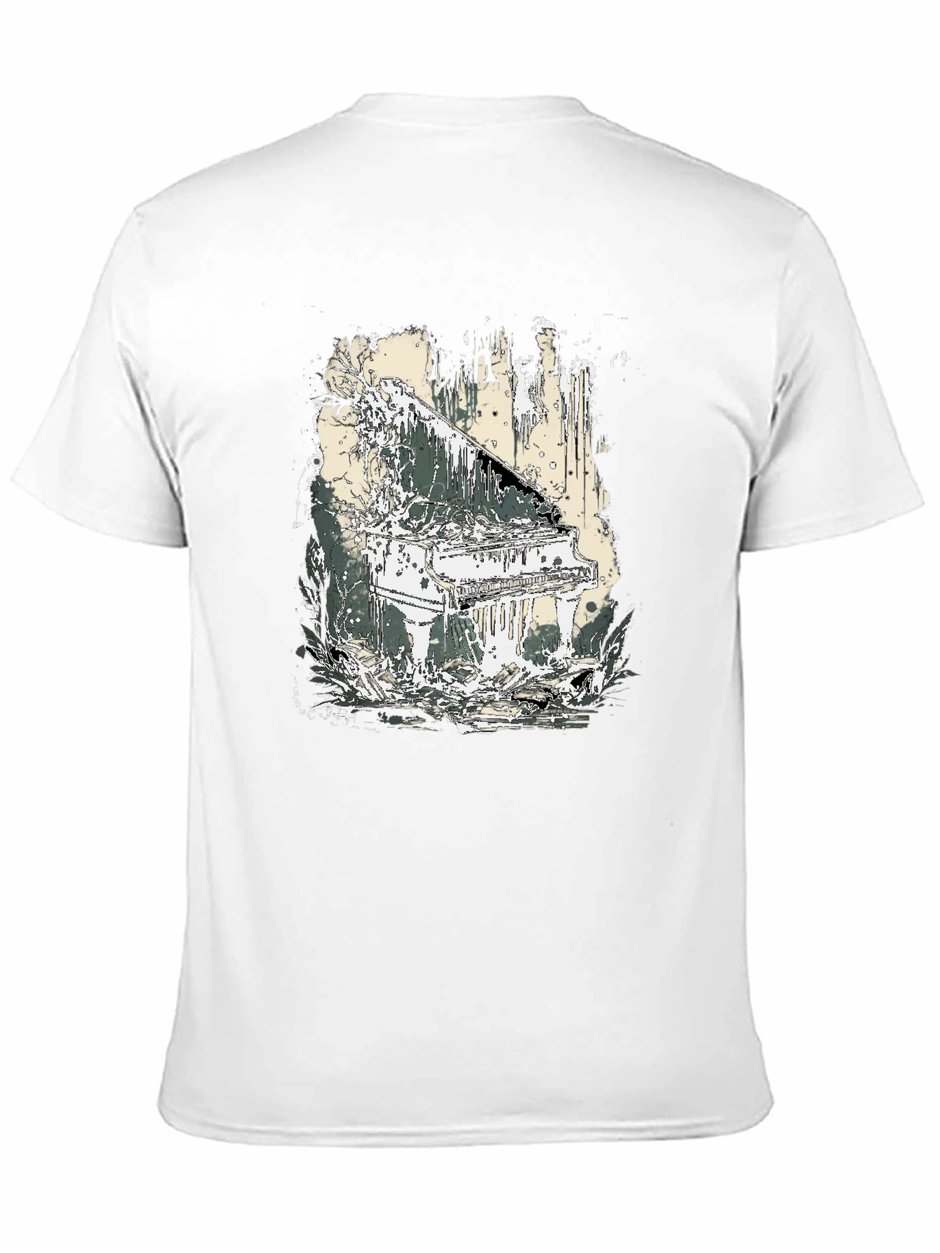 Piano Art Black T-Shirt