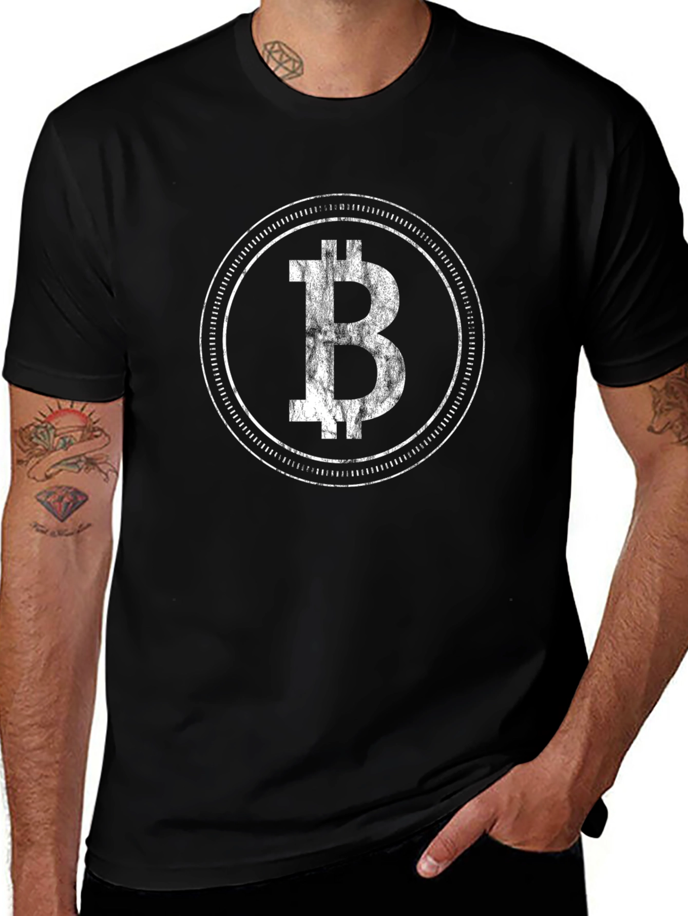 Bitcoin Logo Black T-Shirt - Crypto Currency Tee