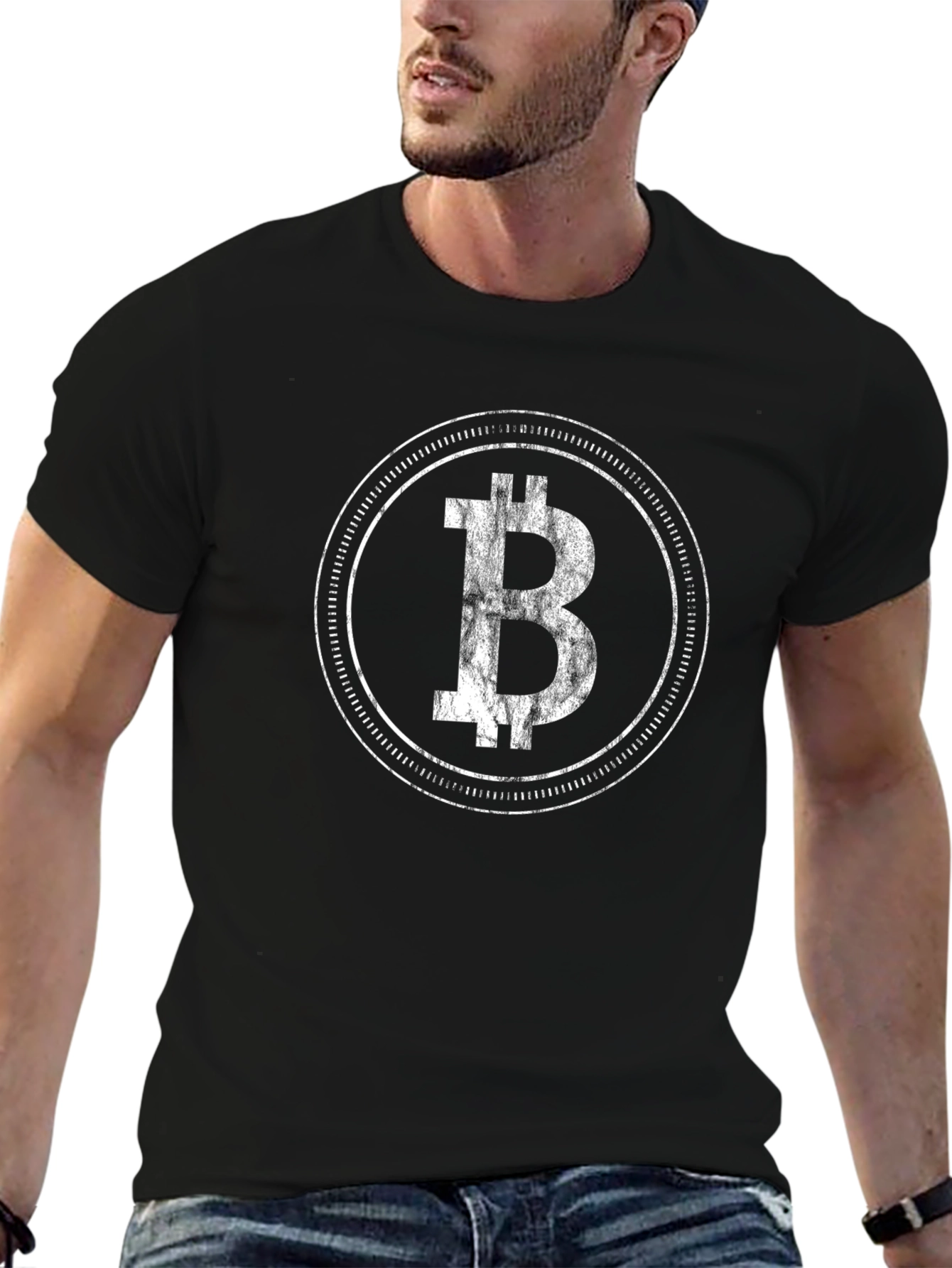 Bitcoin Logo Black T-Shirt - Crypto Currency Tee