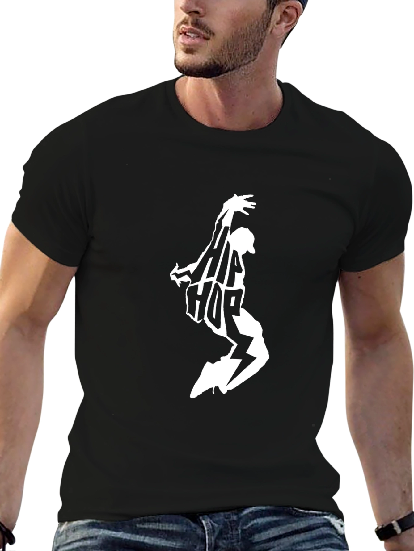 Hip Hop Dancer Graphic Tee - Black
