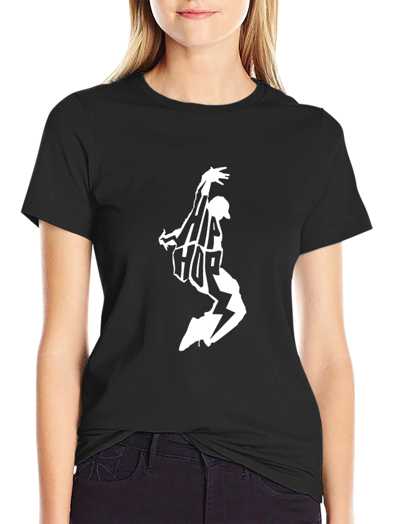 Hip Hop Dancer Graphic Tee - Black