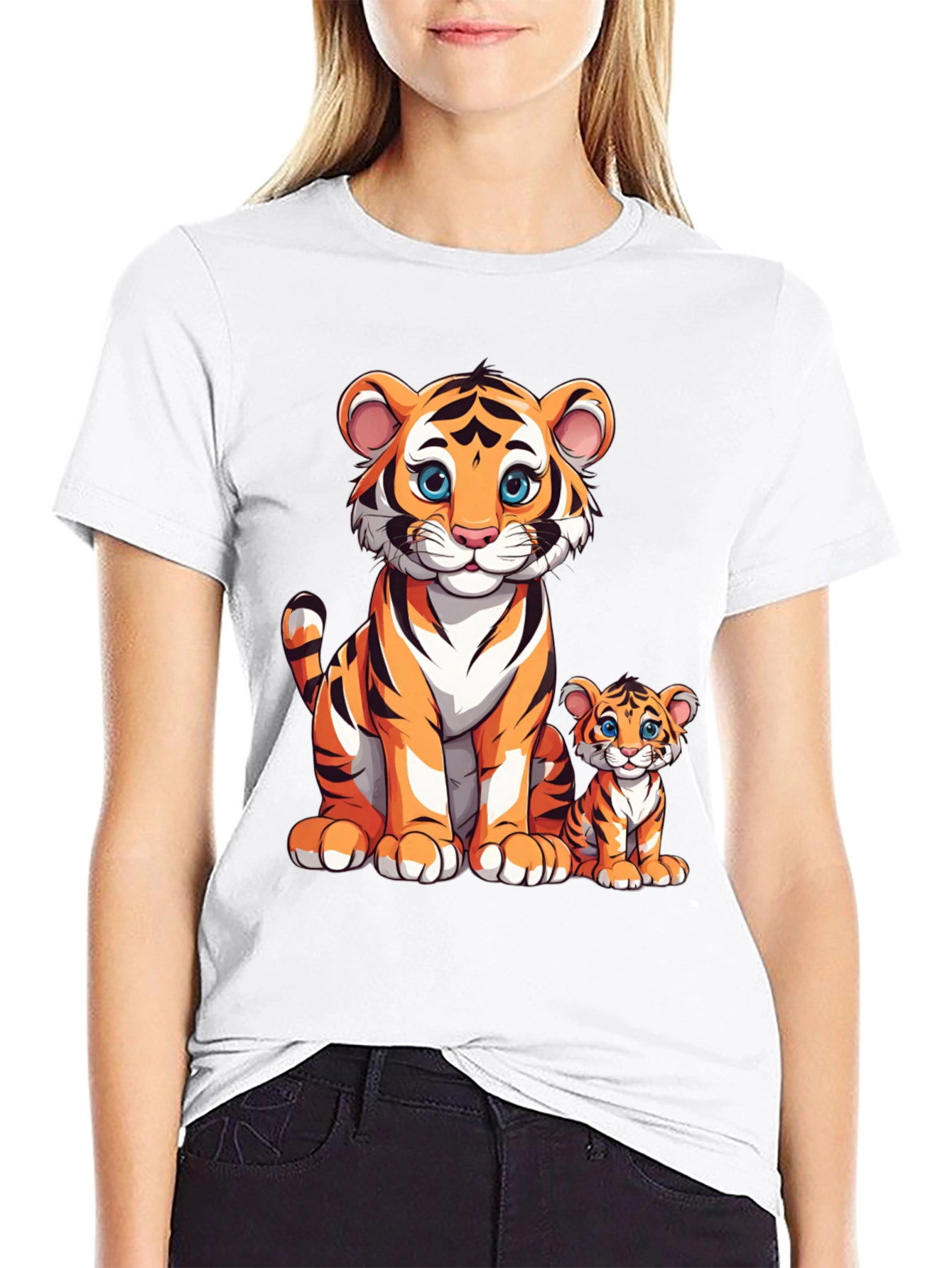 Cute Cartoon Tiger Family T-Shirt