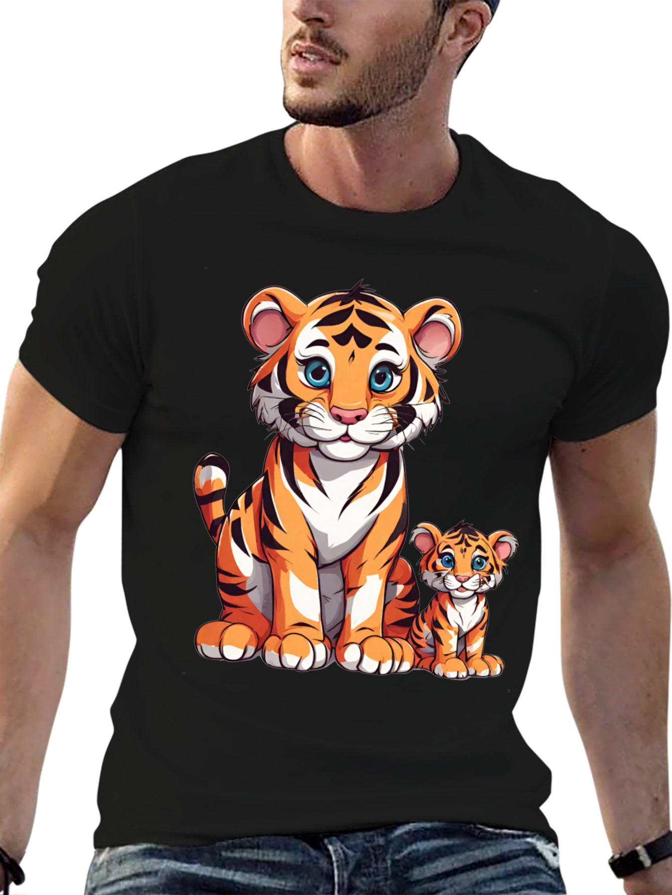 Cute Cartoon Tiger Family T-Shirt