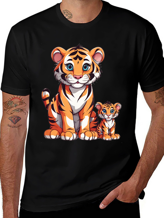 Cute Cartoon Tiger Family T-Shirt