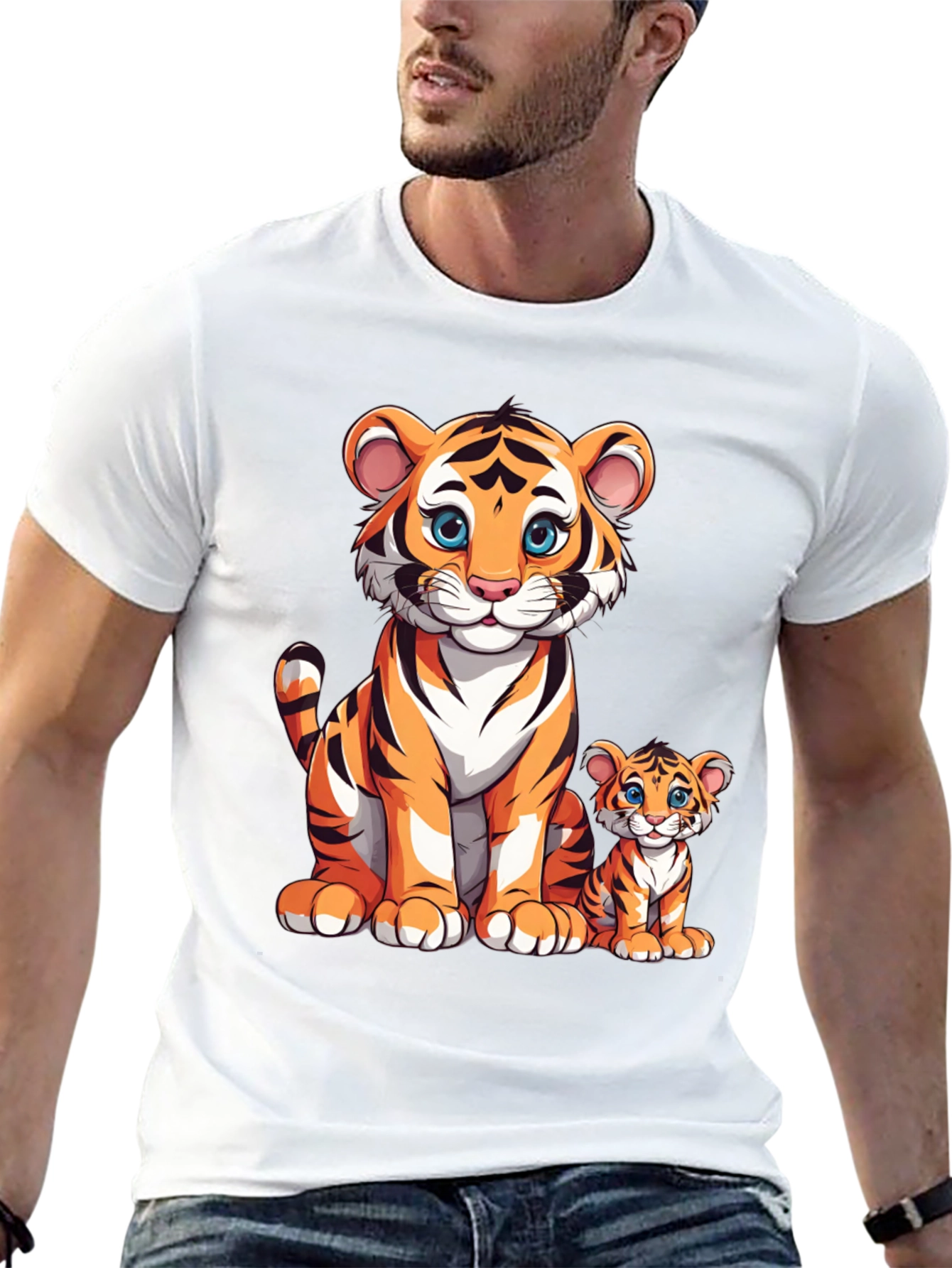 Cute Cartoon Tiger Family T-Shirt