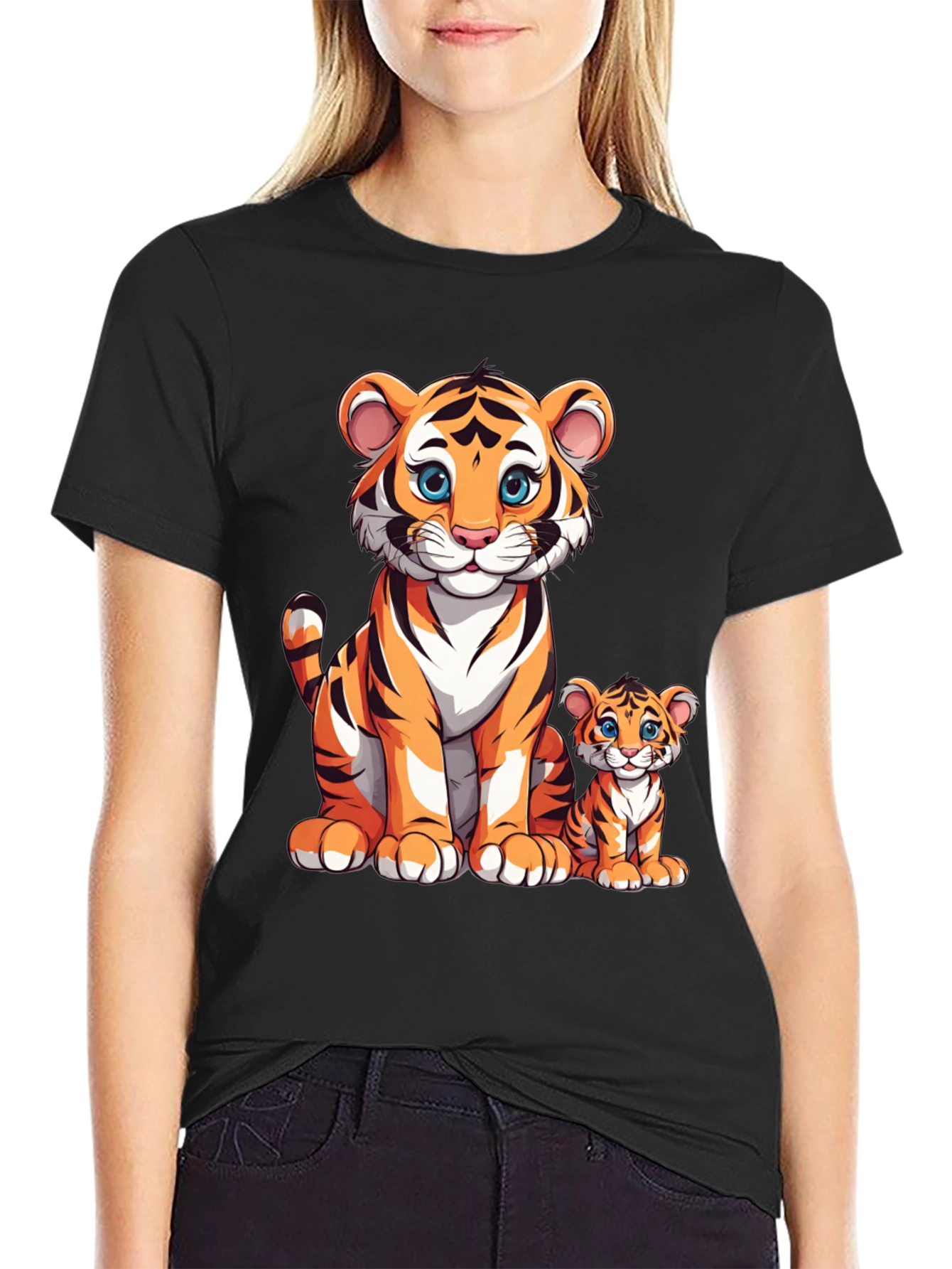 Cute Cartoon Tiger Family T-Shirt