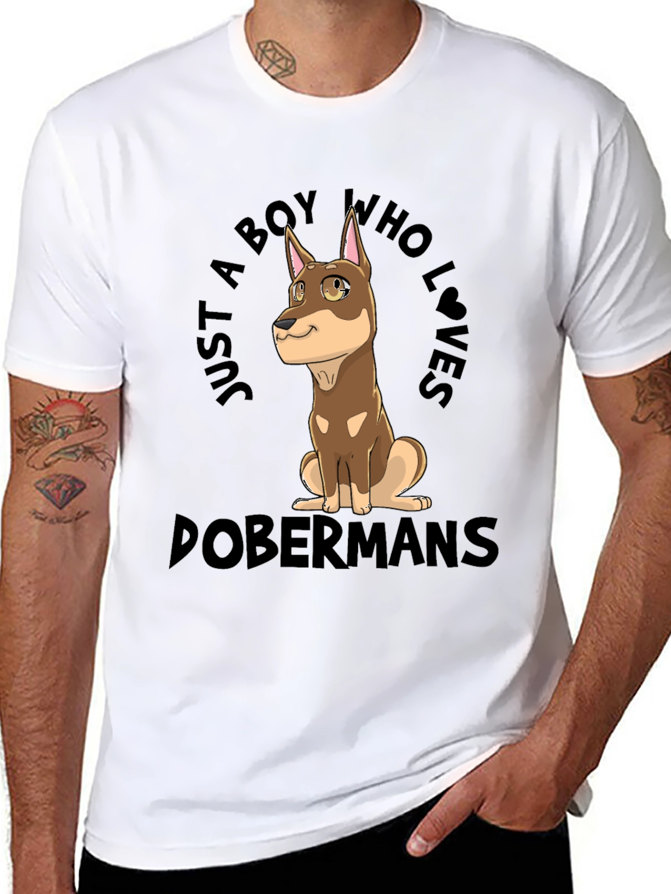 Doberman Lovers Graphic T-Shirt - Boys Best Friend