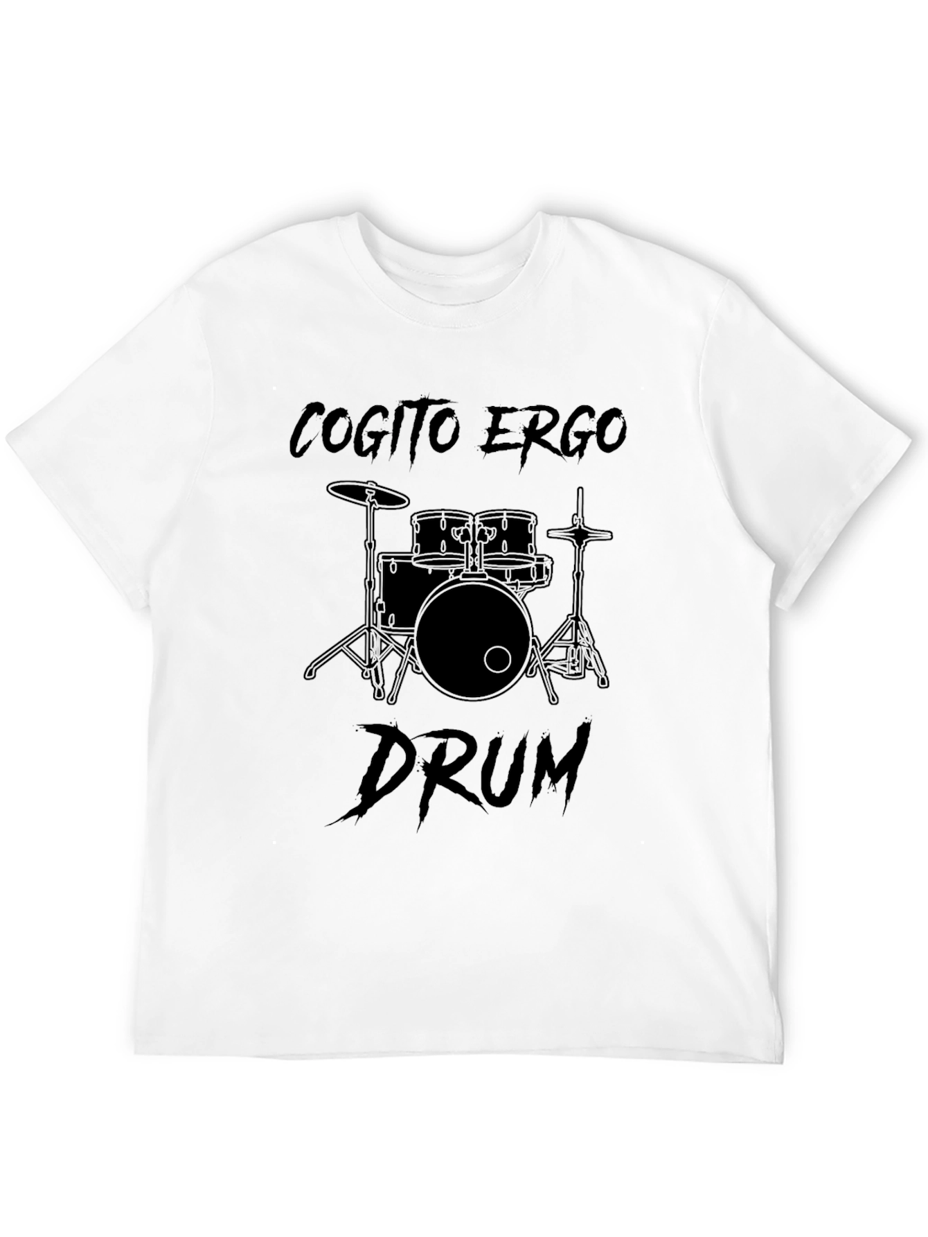Cogito Ergo Drum Black T-Shirt