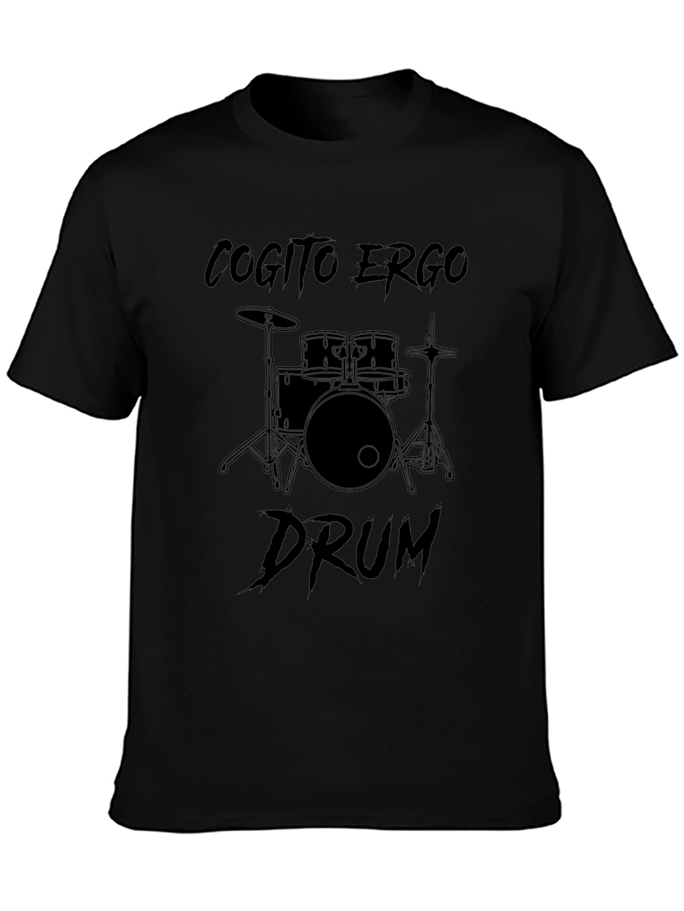 Cogito Ergo Drum Black T-Shirt