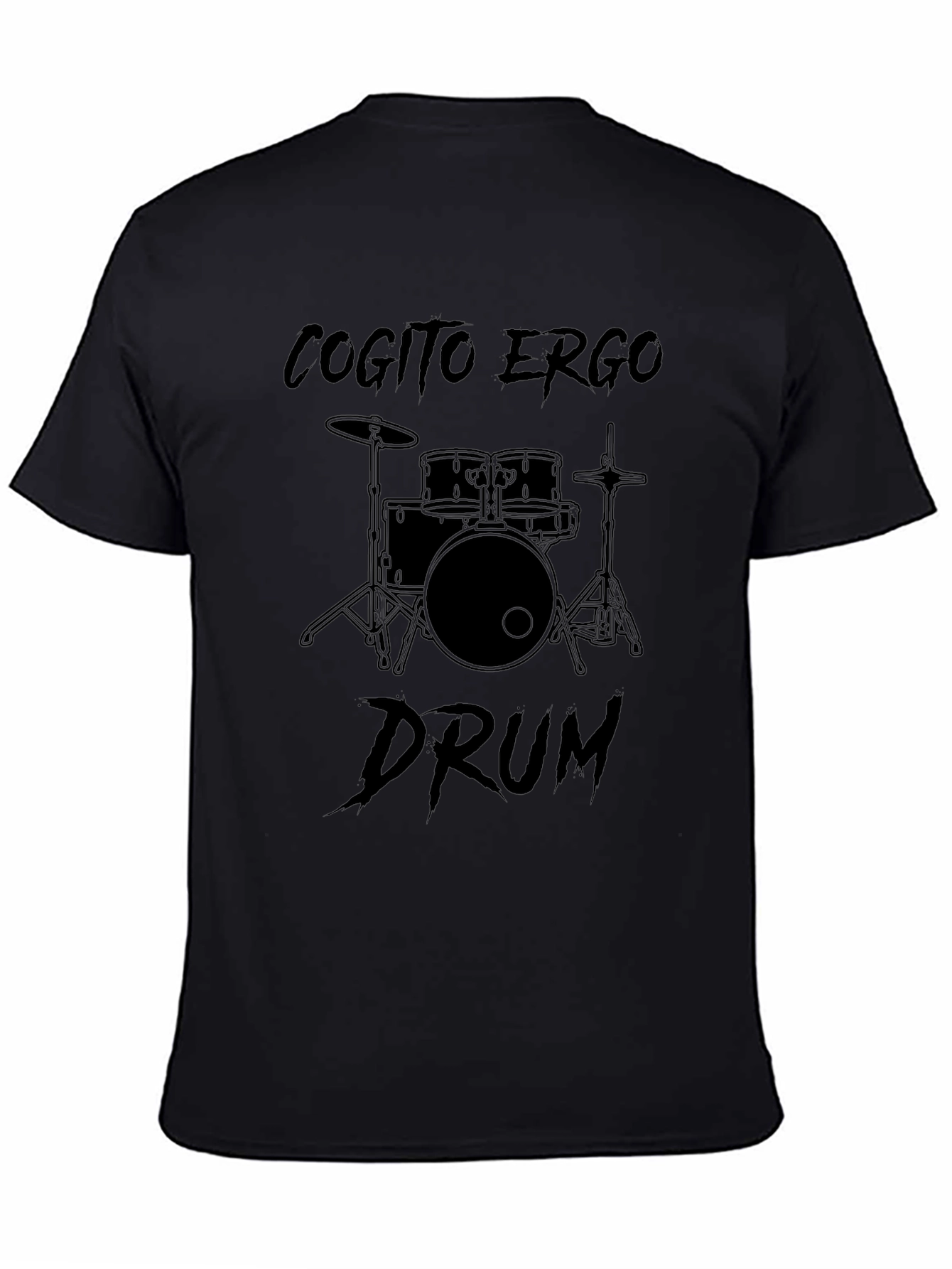 Cogito Ergo Drum Black T-Shirt