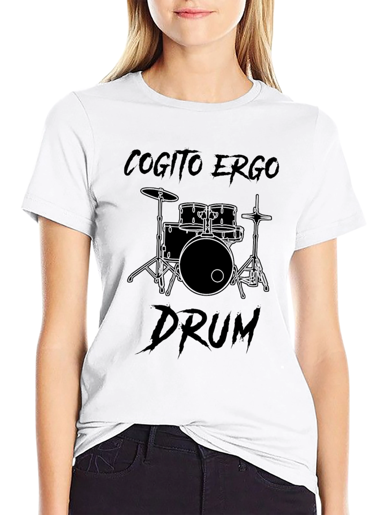 Cogito Ergo Drum Black T-Shirt