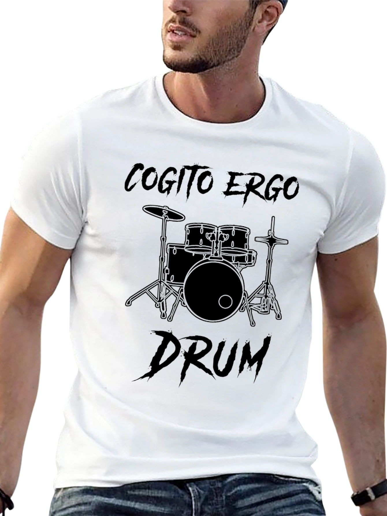 Cogito Ergo Drum Black T-Shirt
