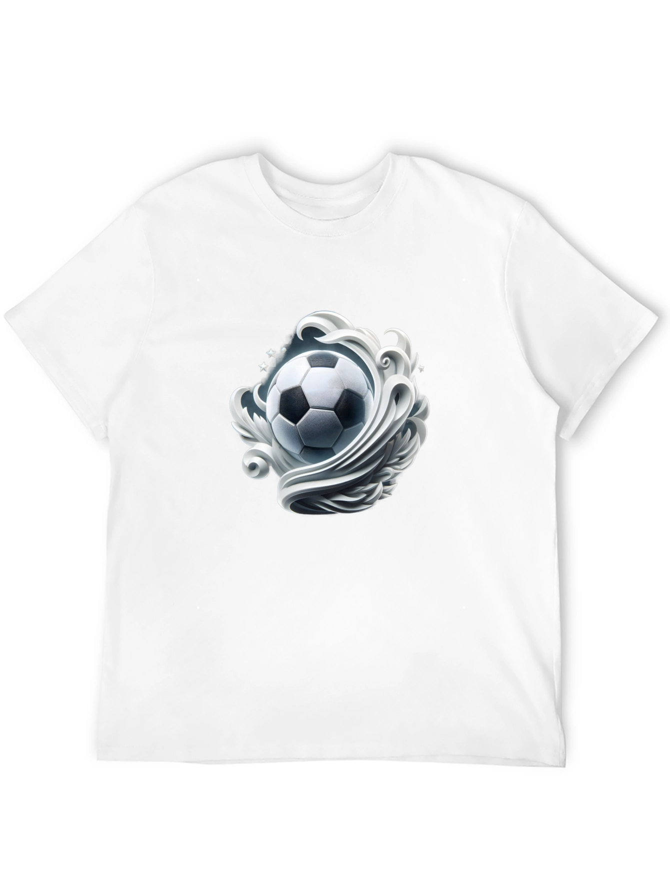 Soccer Swirl Black T-Shirt