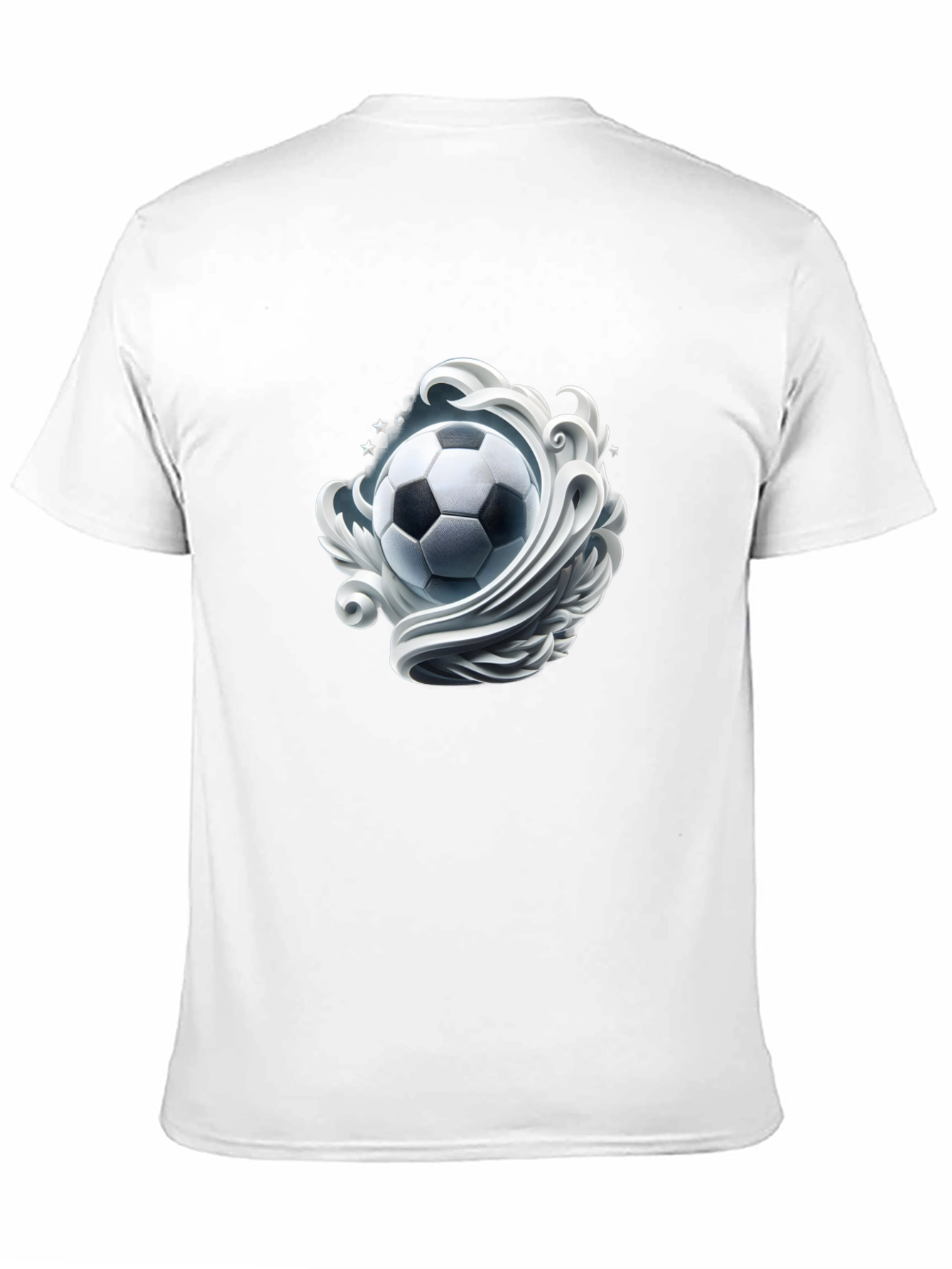 Soccer Swirl Black T-Shirt