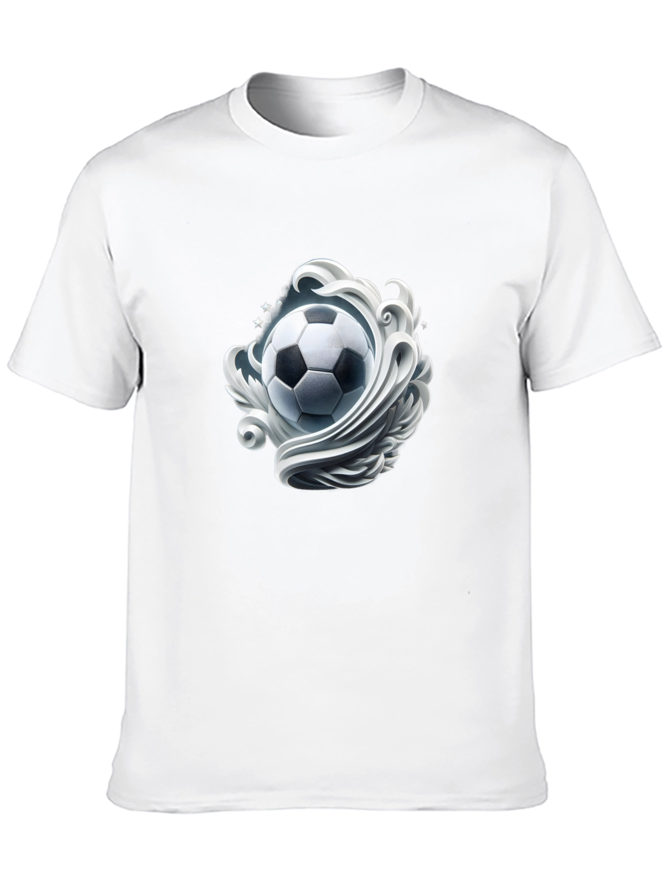 Soccer Swirl Black T-Shirt