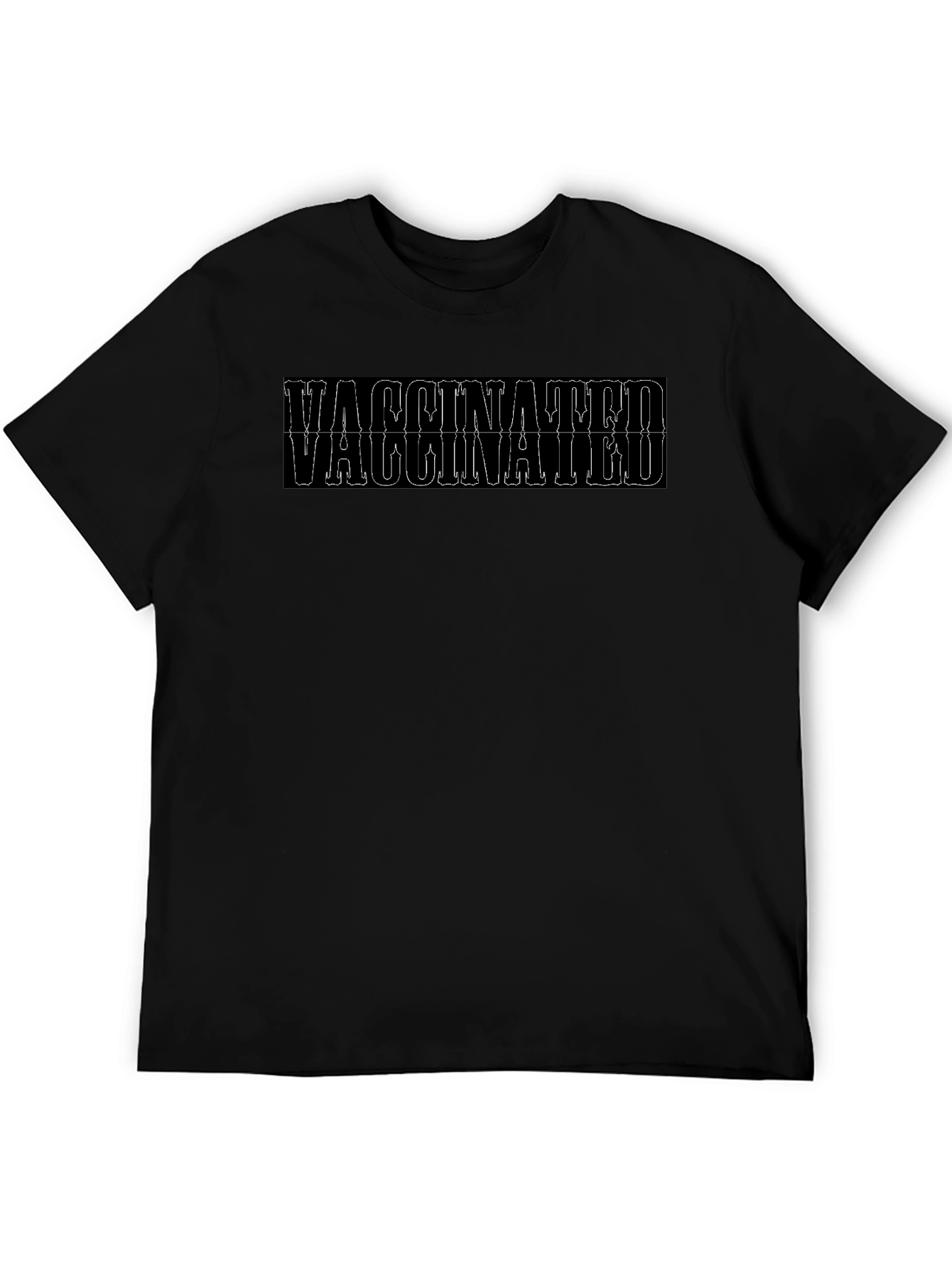 Vaccinated Black Graphic Tee