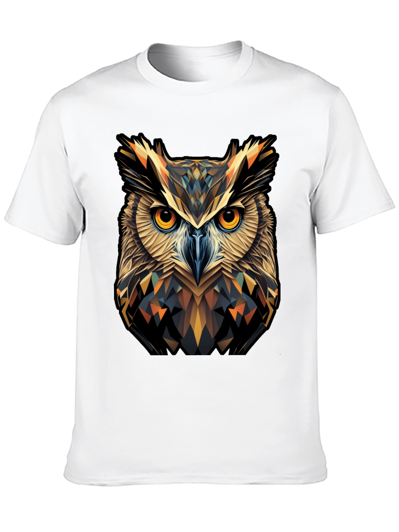 Geometric Owl Graphic Print T-Shirt